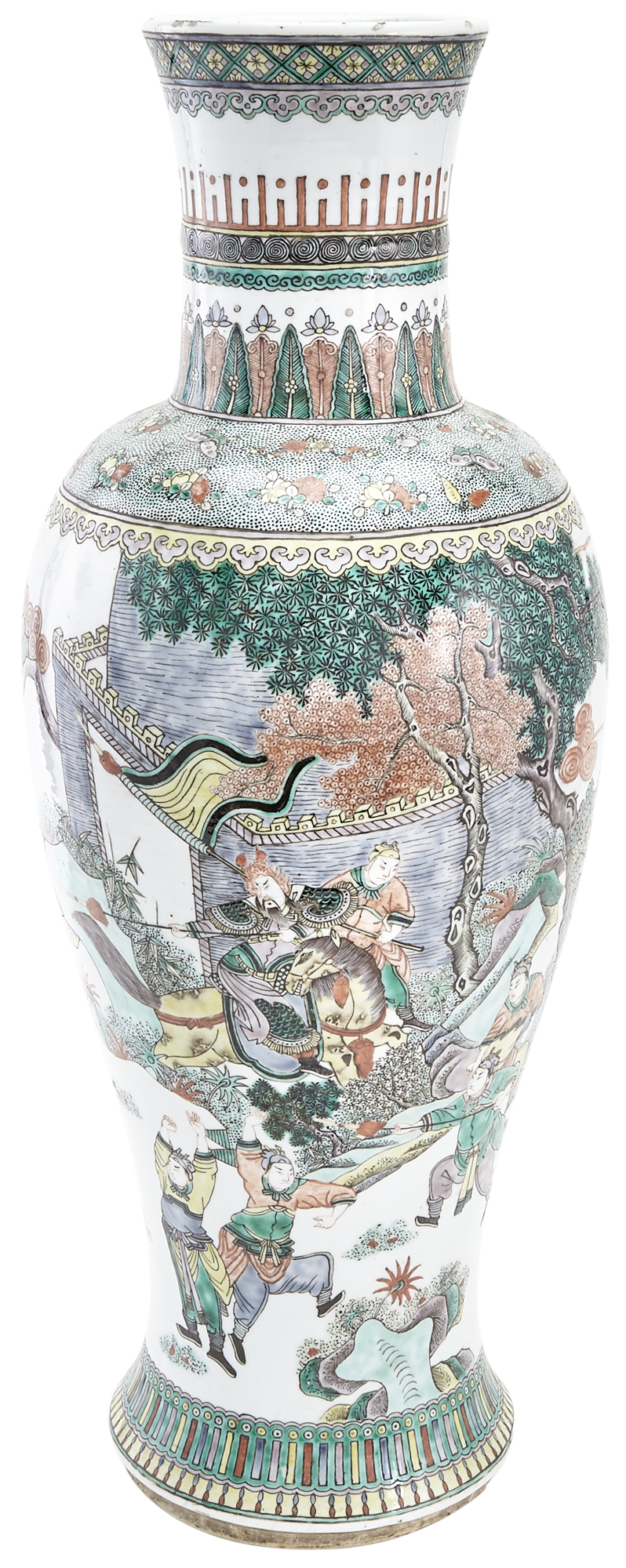 Lot image - A Large Chinese Famille Verte Vase