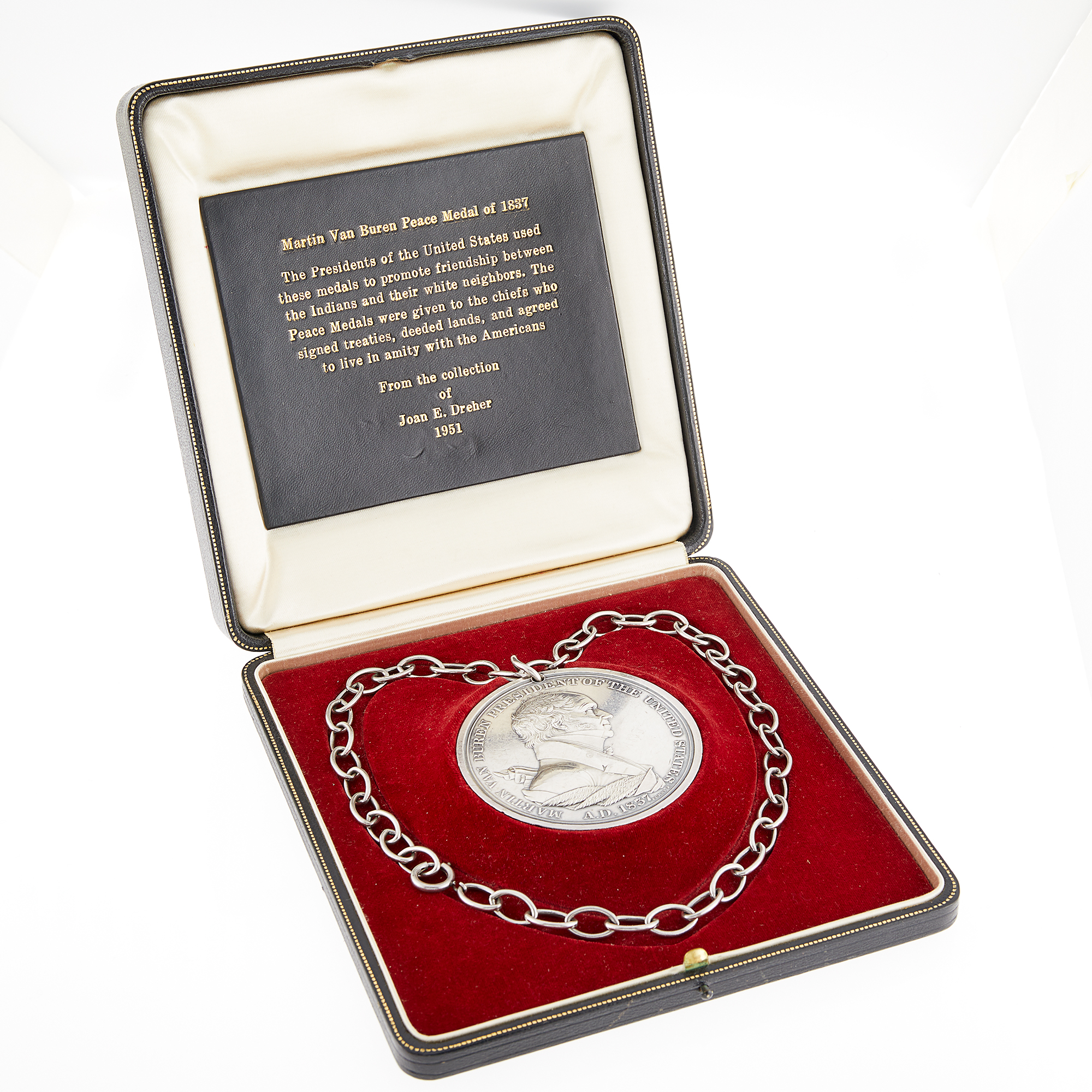 Lot image - Martin Van Buren Indian Peace Medal