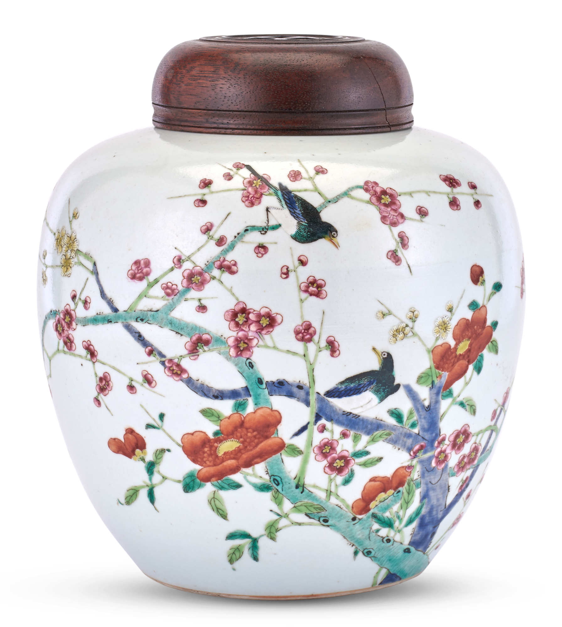 Lot image - A Chinese Enameled Porcelain Jar
