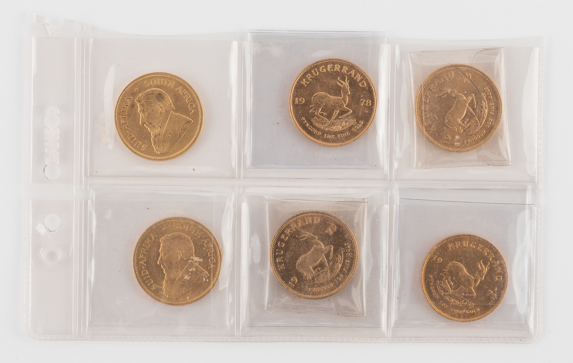 Lot image - So. Africa Six Gold Coins