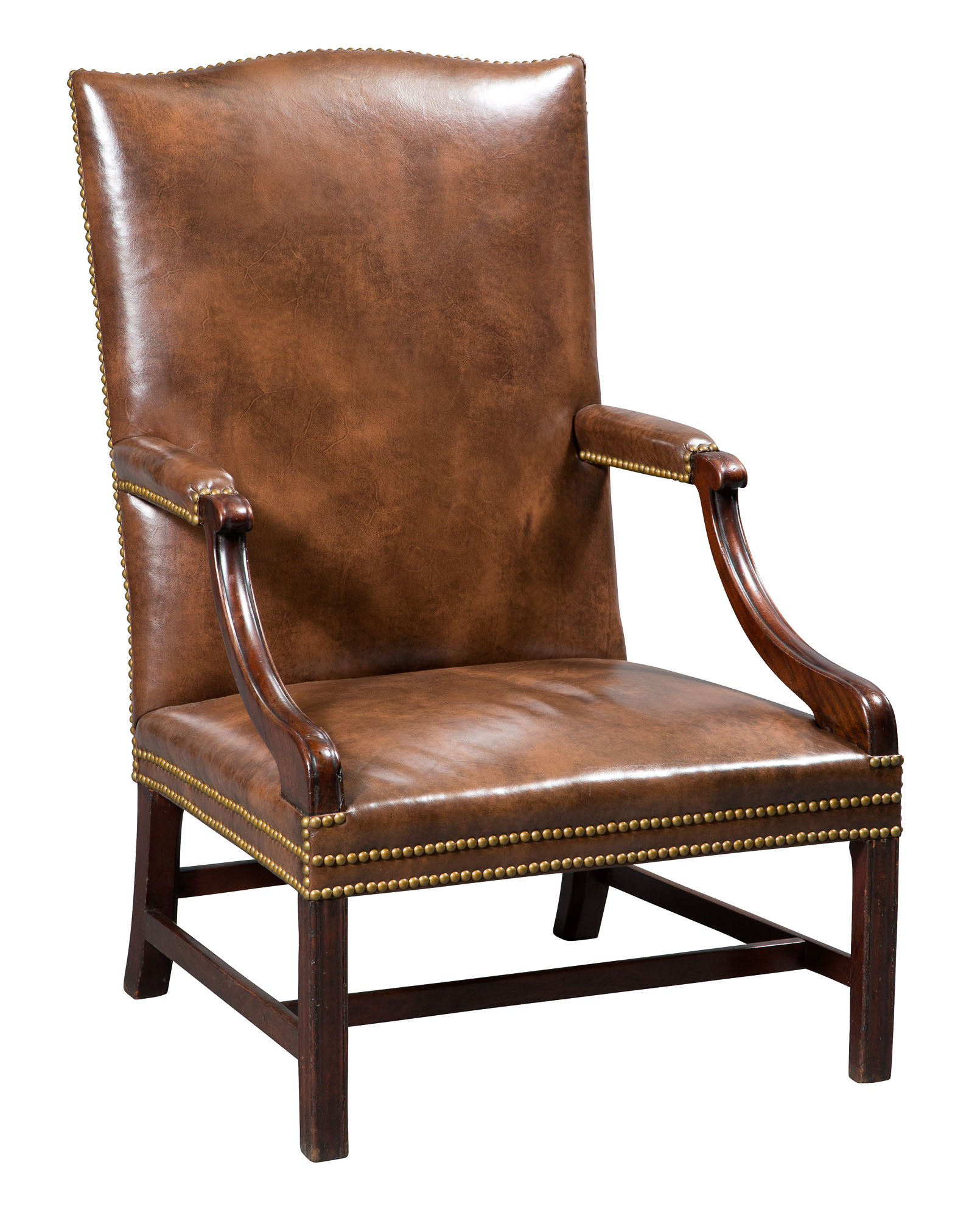 Lot image - George III Mahogany Library Armchair