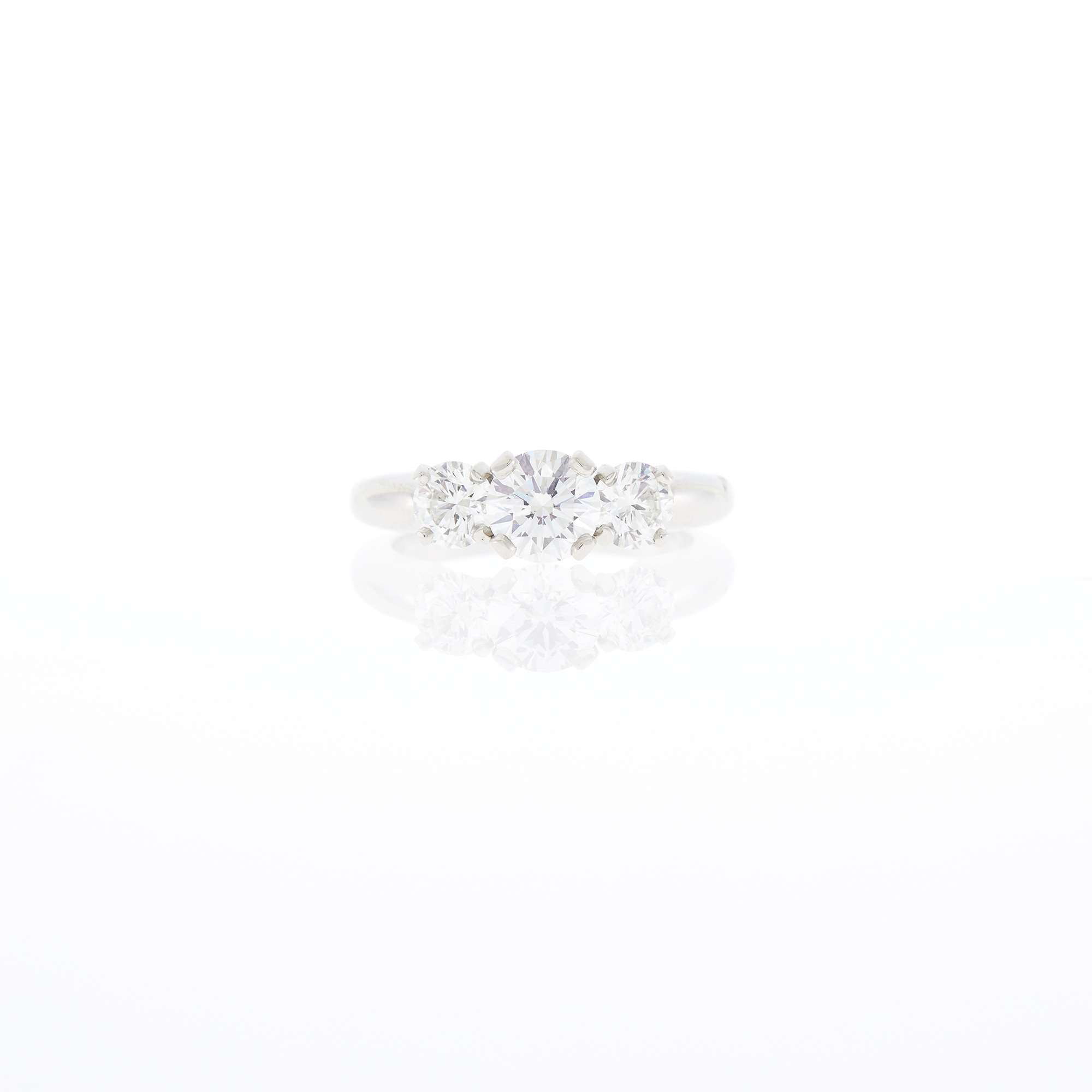 Lot image - Platinum and Diamond Ring
