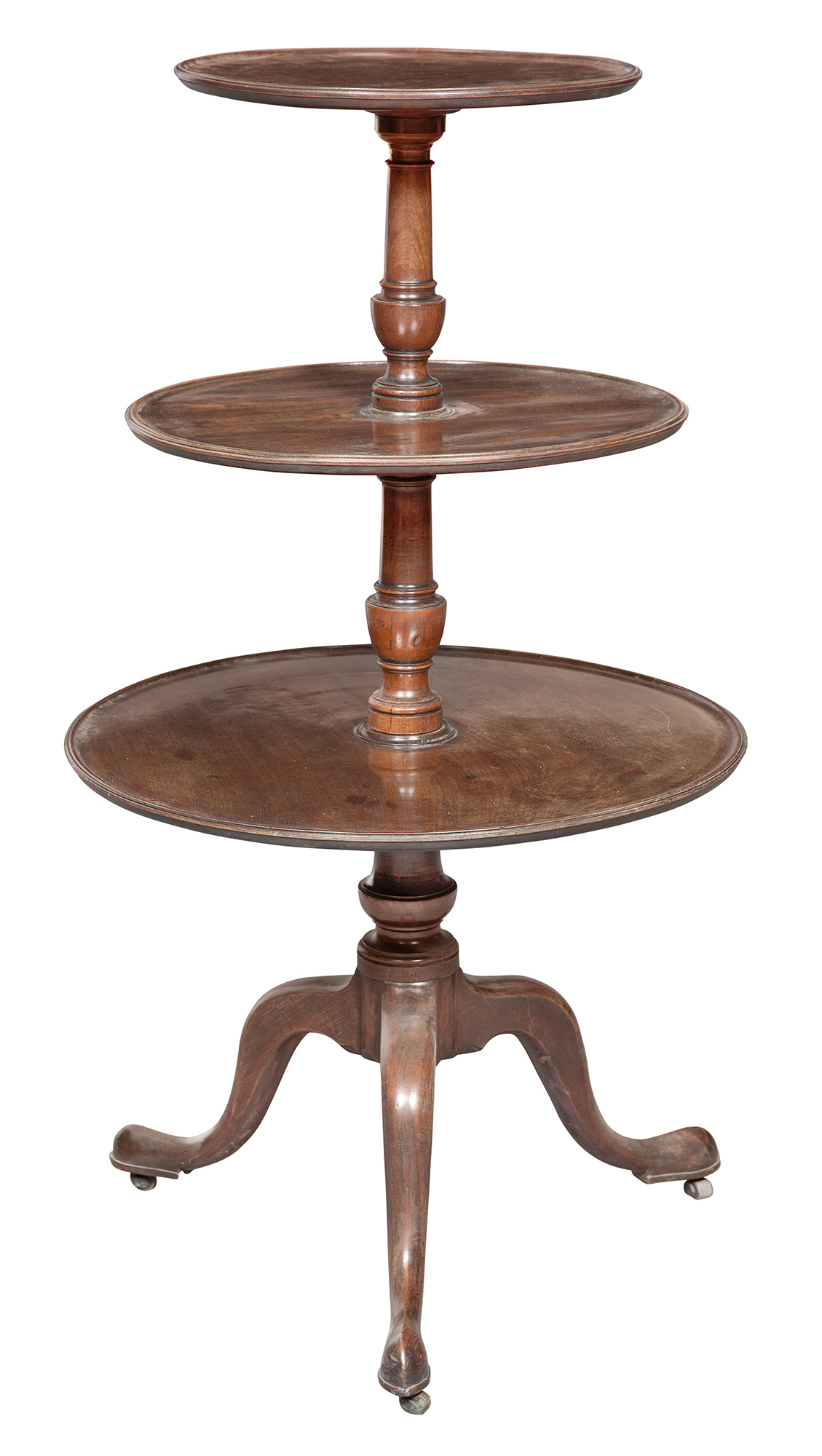 Lot image - George III Mahogany Three-Tier Dumb Waiter