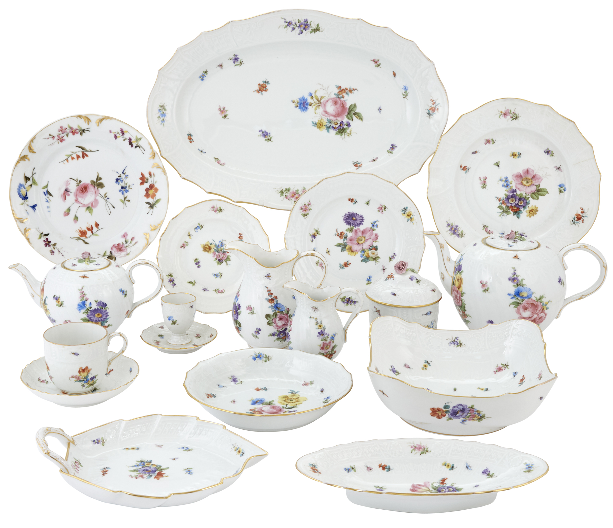 Lot image - Czech Porcelain Partial Dinner Service