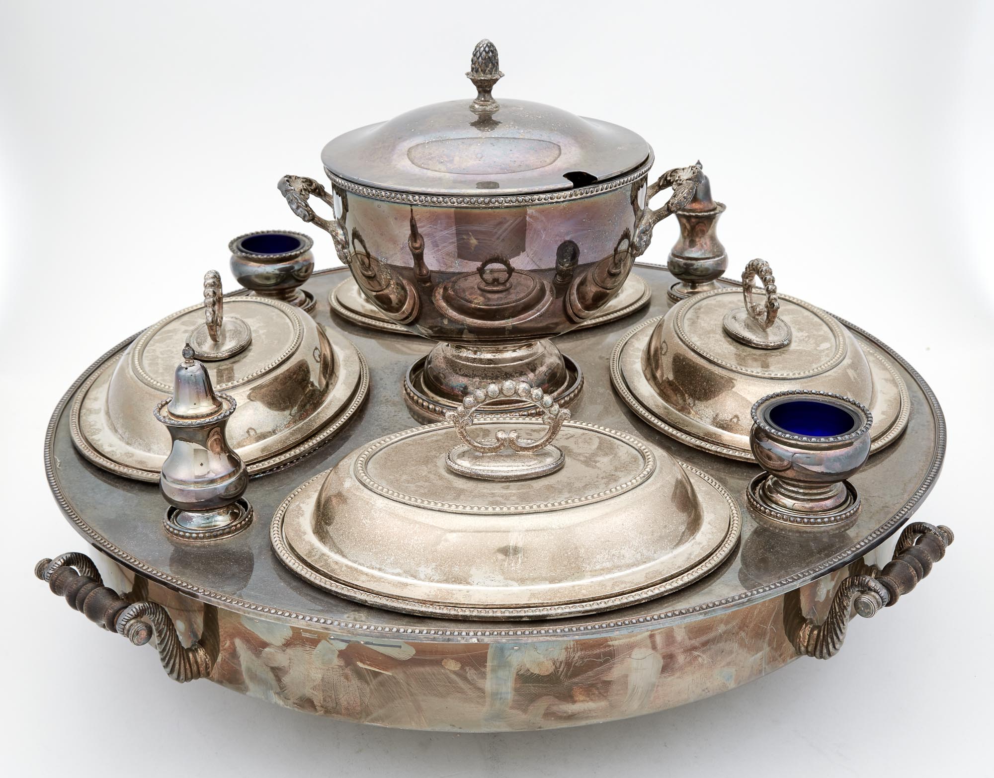 Lot image - Strong & Woodhatch George III Style Silver Plated Supper Service