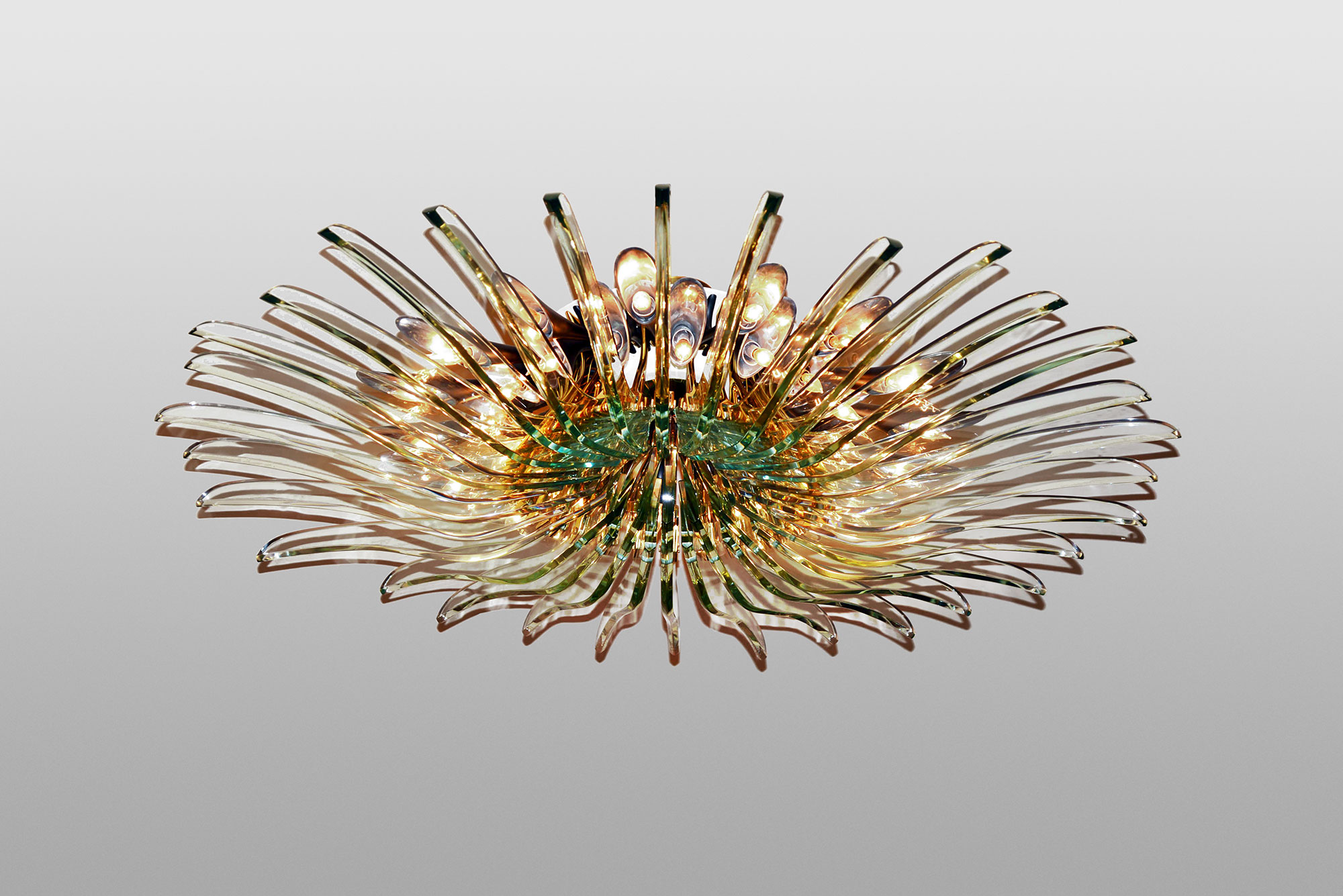 Lot image - Max Ingrand for Fontana Arte Glass Dahlia Chandelier