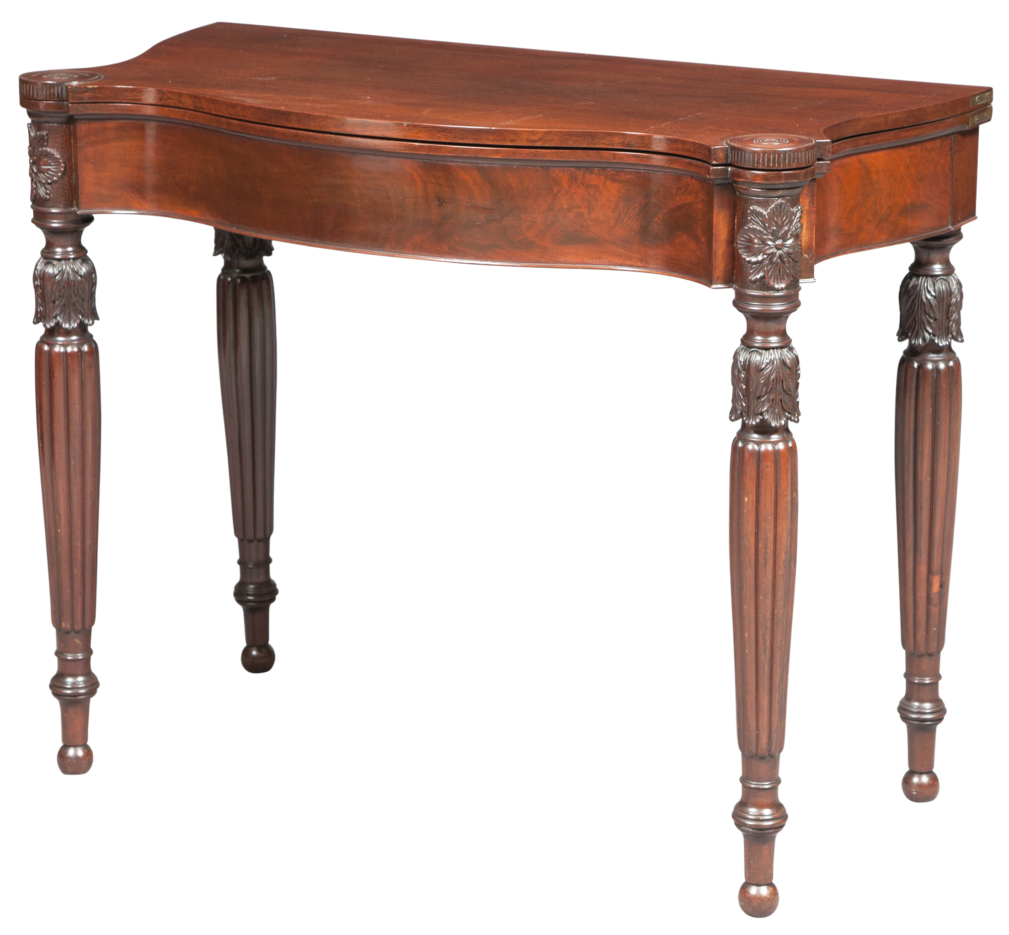 Lot image - Classical Mahogany Fold-Over Card Table