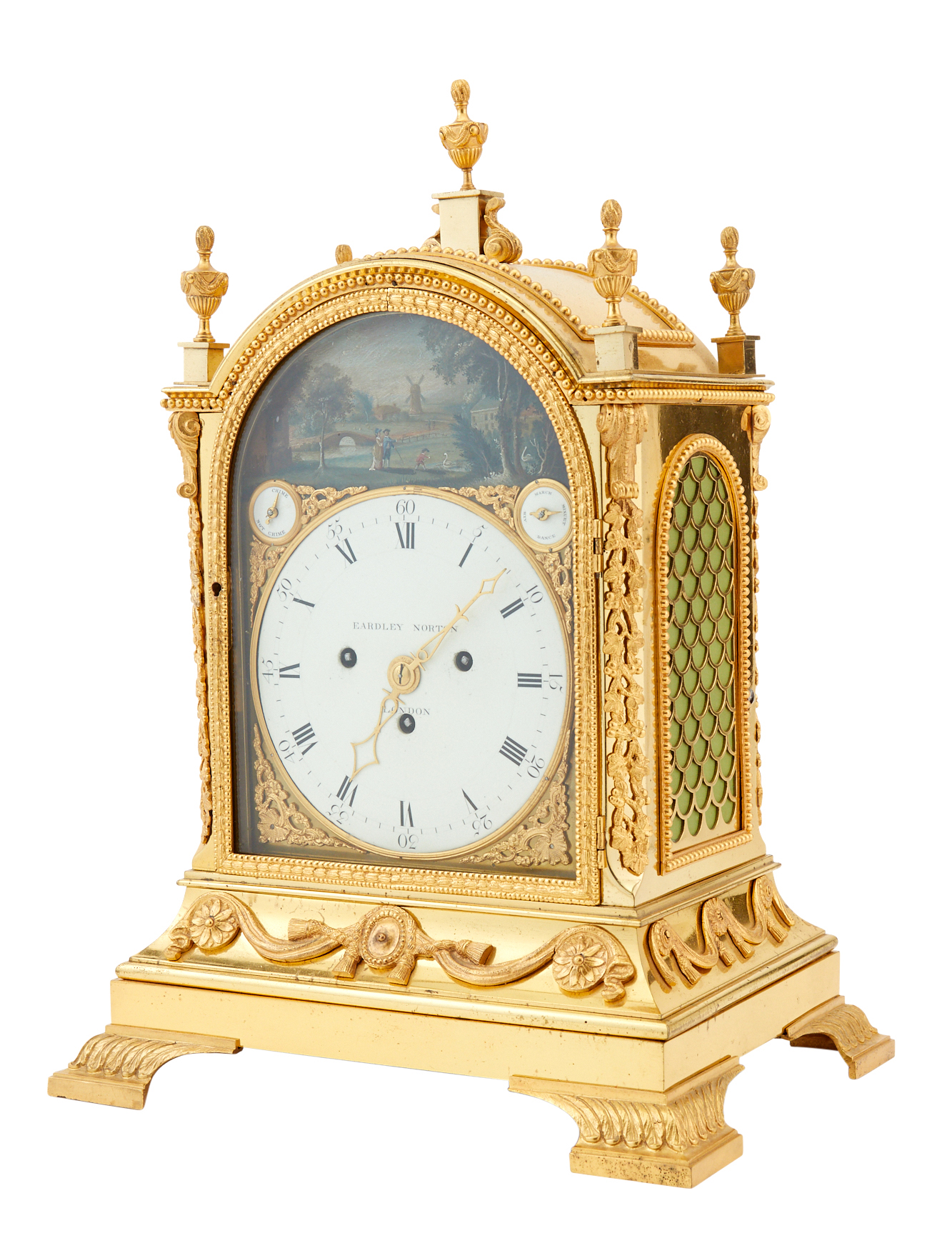 Lot image - George III Ormolu Striking and Musical Shelf Clock