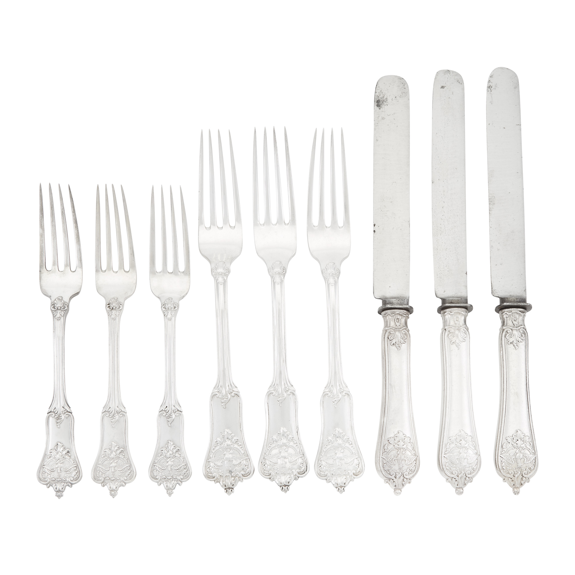 Lot image - Imperial German Silver Flatware Service