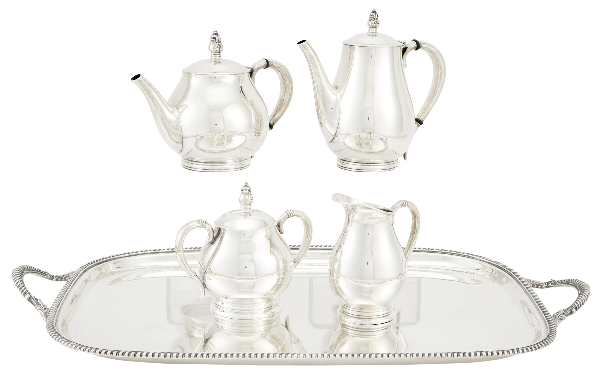 Lot image - International Silver Co. Sterling Silver Four-Piece Royal Danish