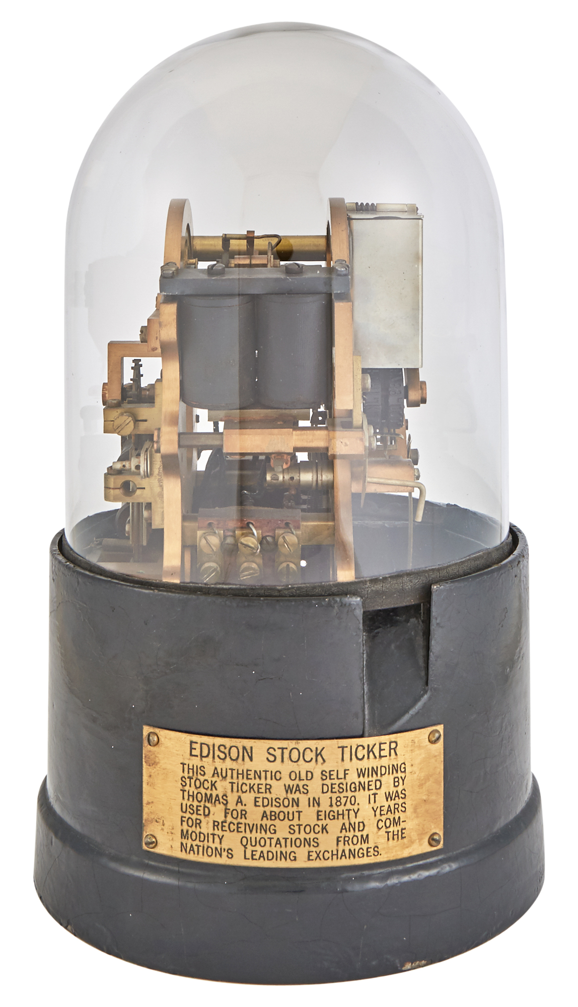 Lot image - EDISON, THOMAS A.[LVA]  Edison Universal Stock Ticker.