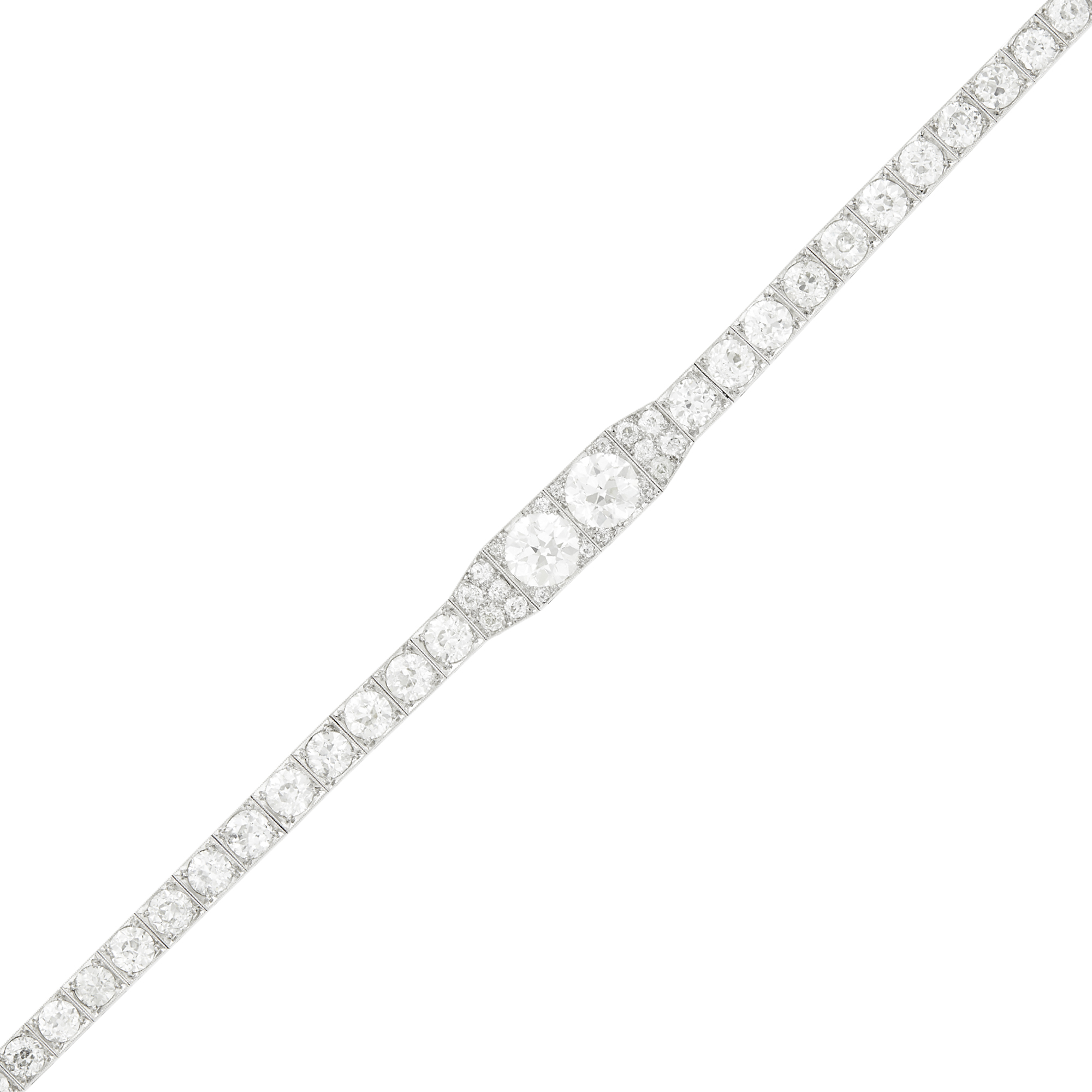 Lot image - Platinum and Diamond Bracelet