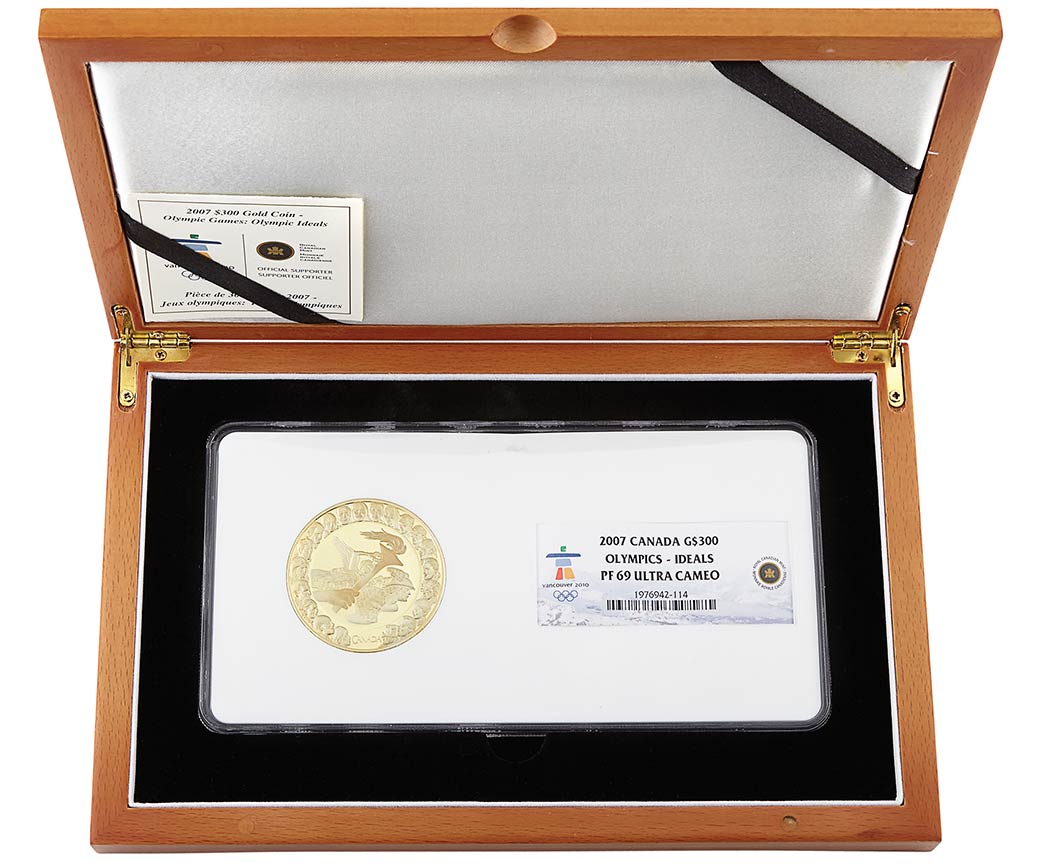 Lot image - Canada 2007 Vancouver Olympic $300 Gold PR 69 KM 752