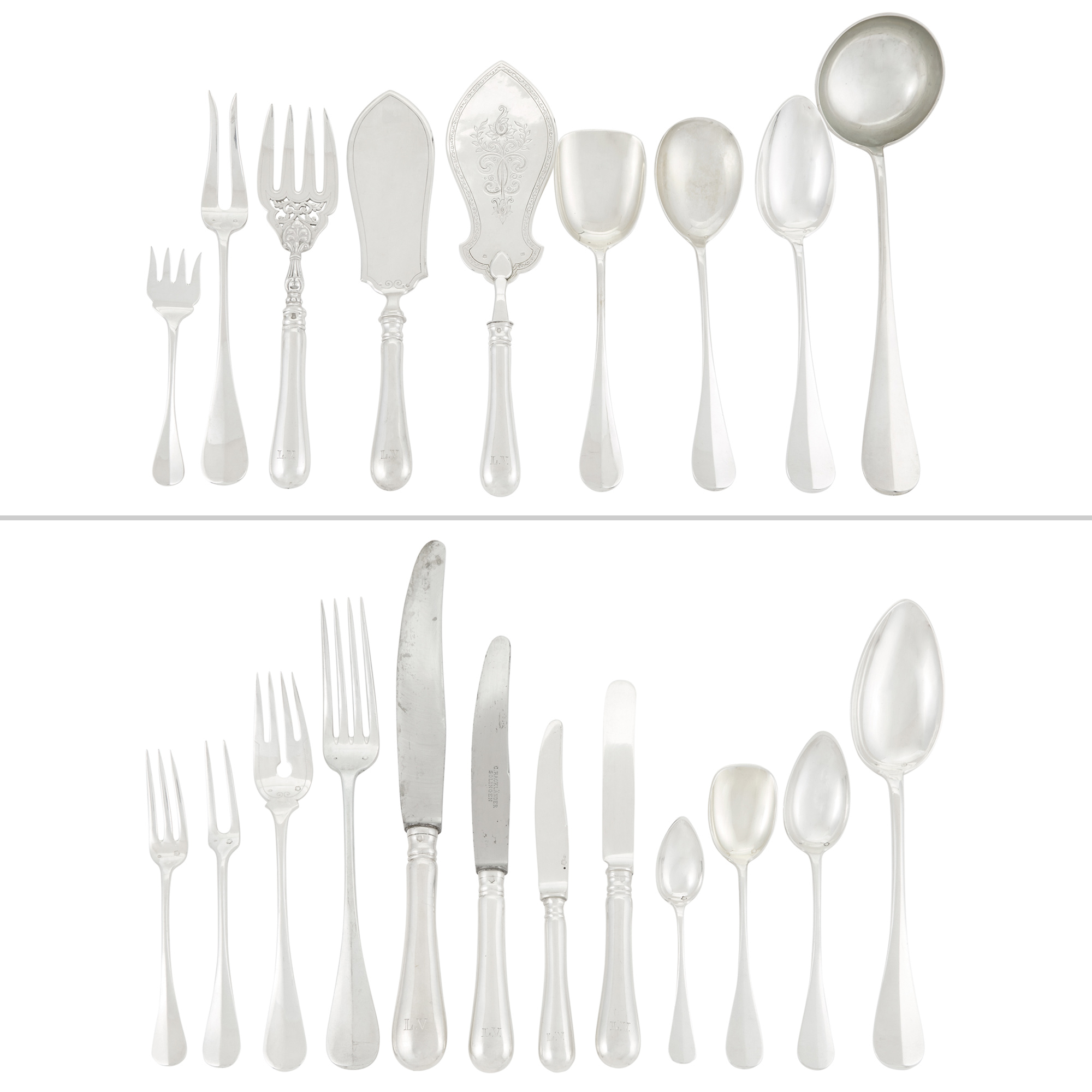 Lot image - An Extensive Austrian Silver Flatware Service