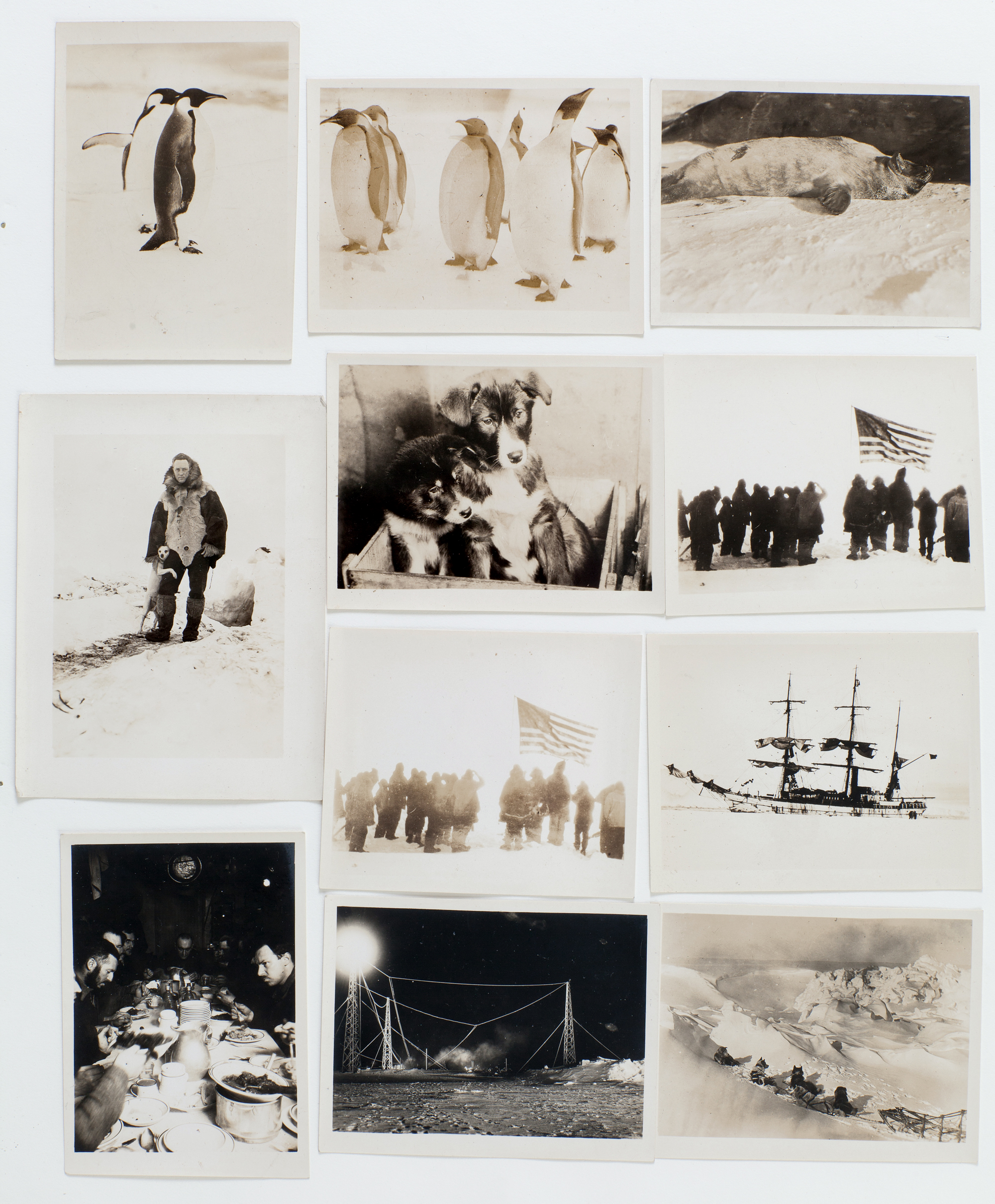 Lot image - BYRD, RICHARD E., ADMIRAL  Archive of photographs depicting a Byrd Antarctic Expedition.
