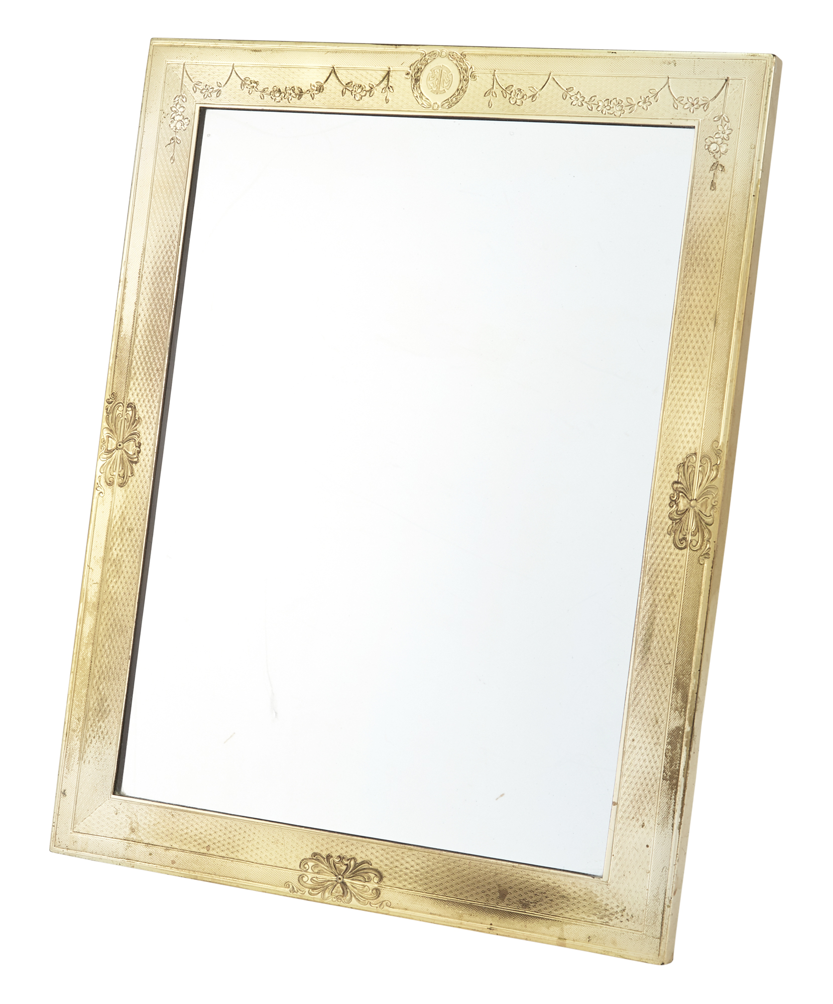 Lot image - Lebkuecher & Co. Silver Gilt Engine Turned Photograph Frame
