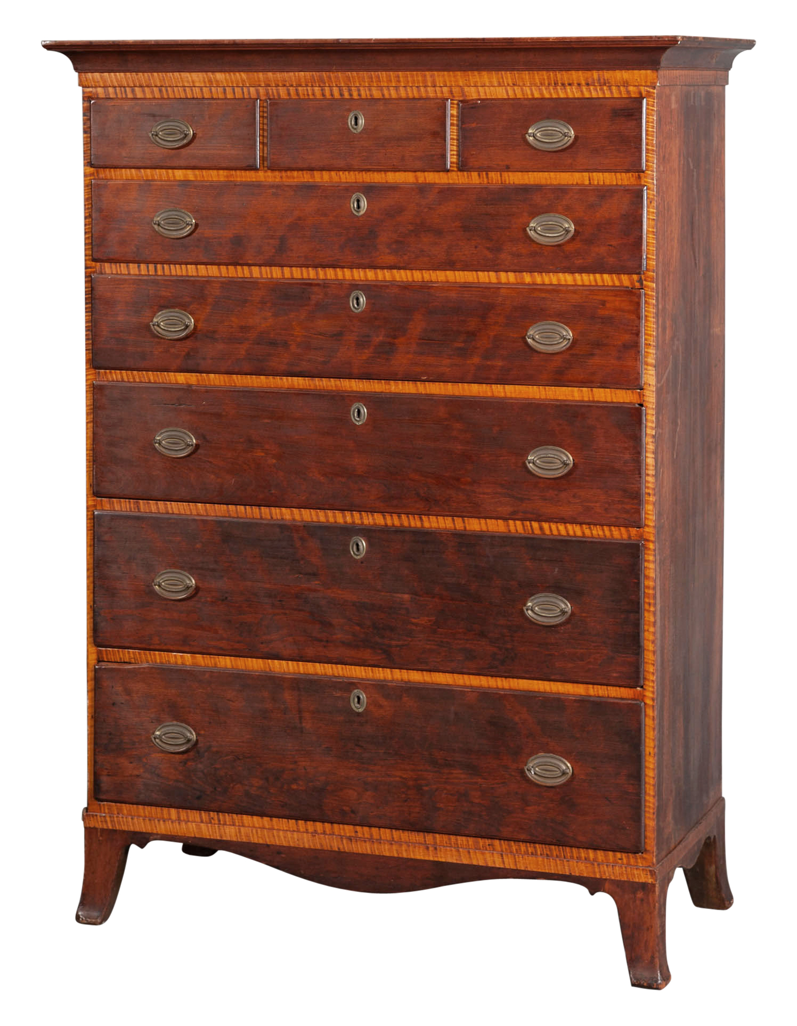 Lot image - Federal Maple High Chest