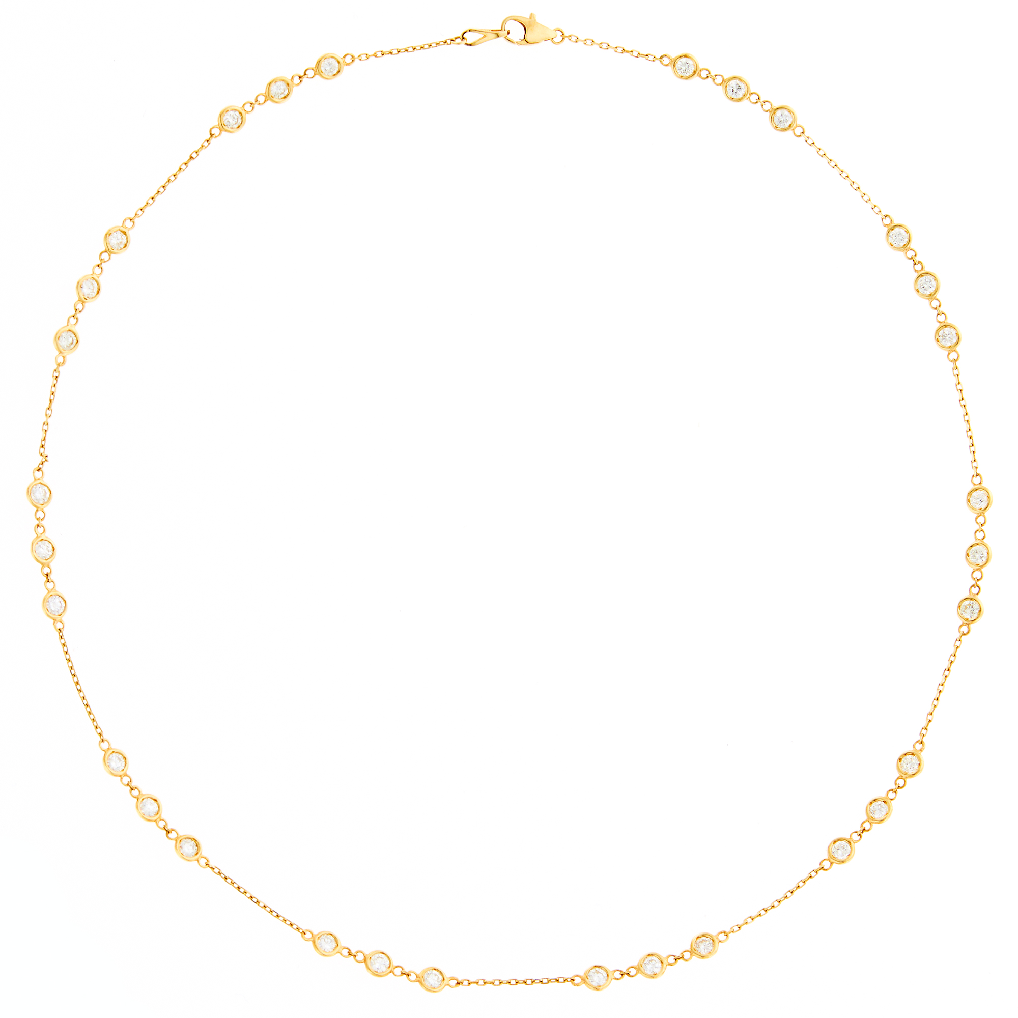 Lot image - Gold and Diamond Chain Necklace