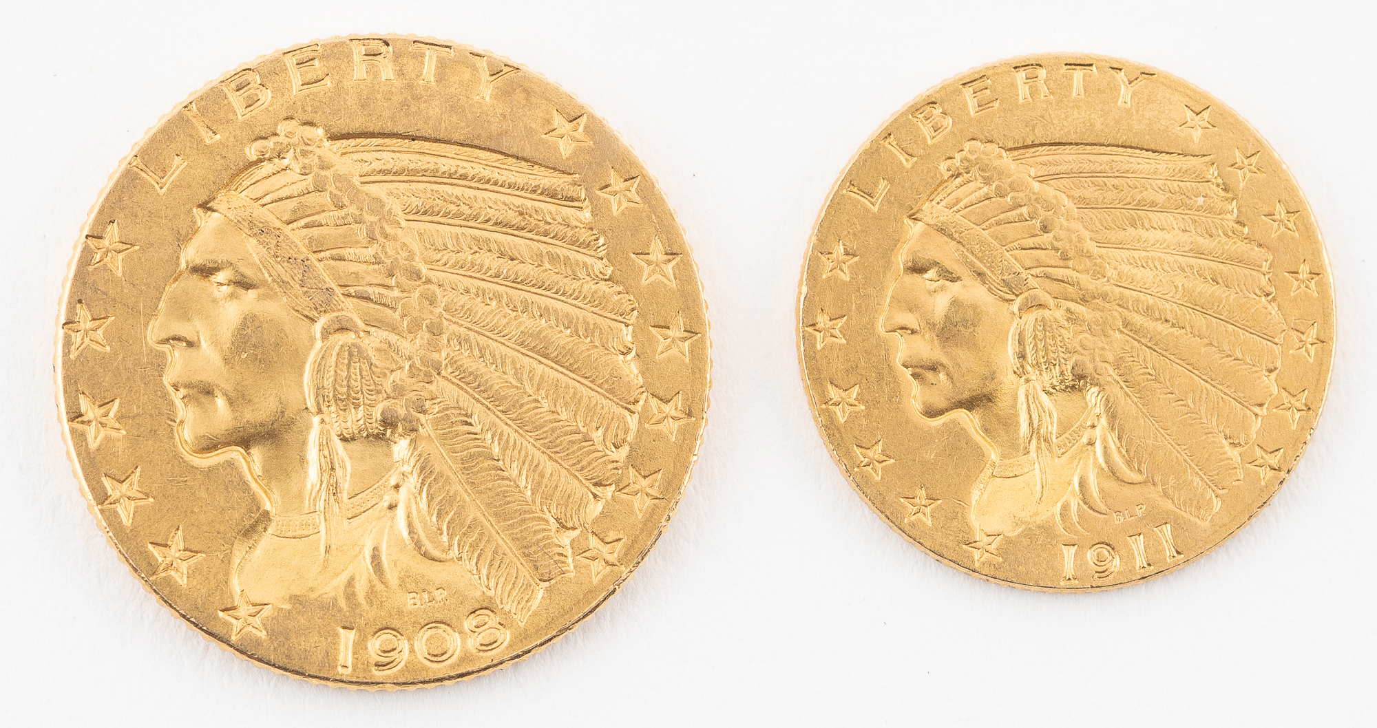 Lot image - United States $2 1/2 and $5 Indian Heads