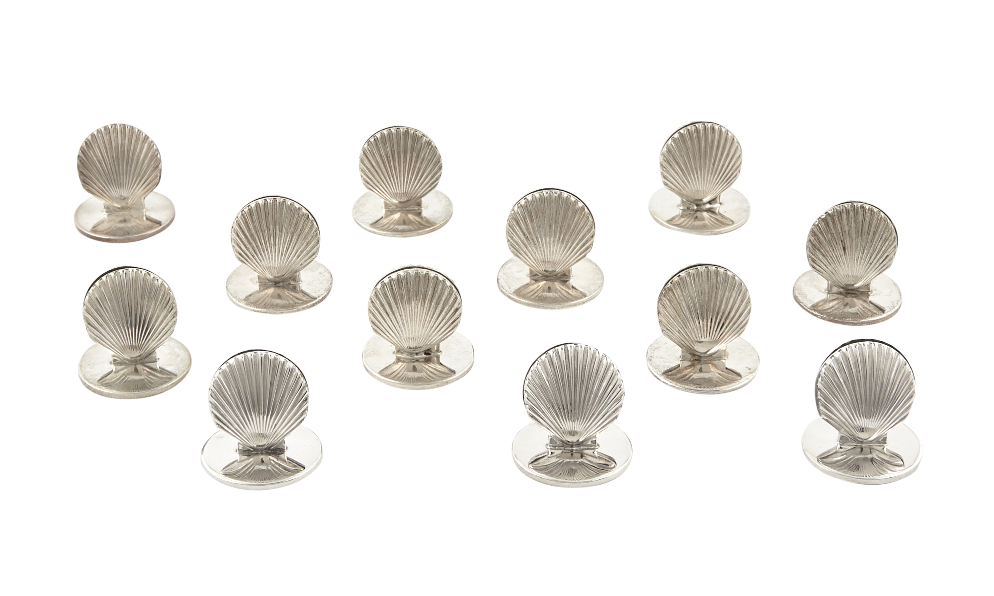 Lot image - Set of Twelve Tiffany & Co. Sterling Silver Place Card Holders