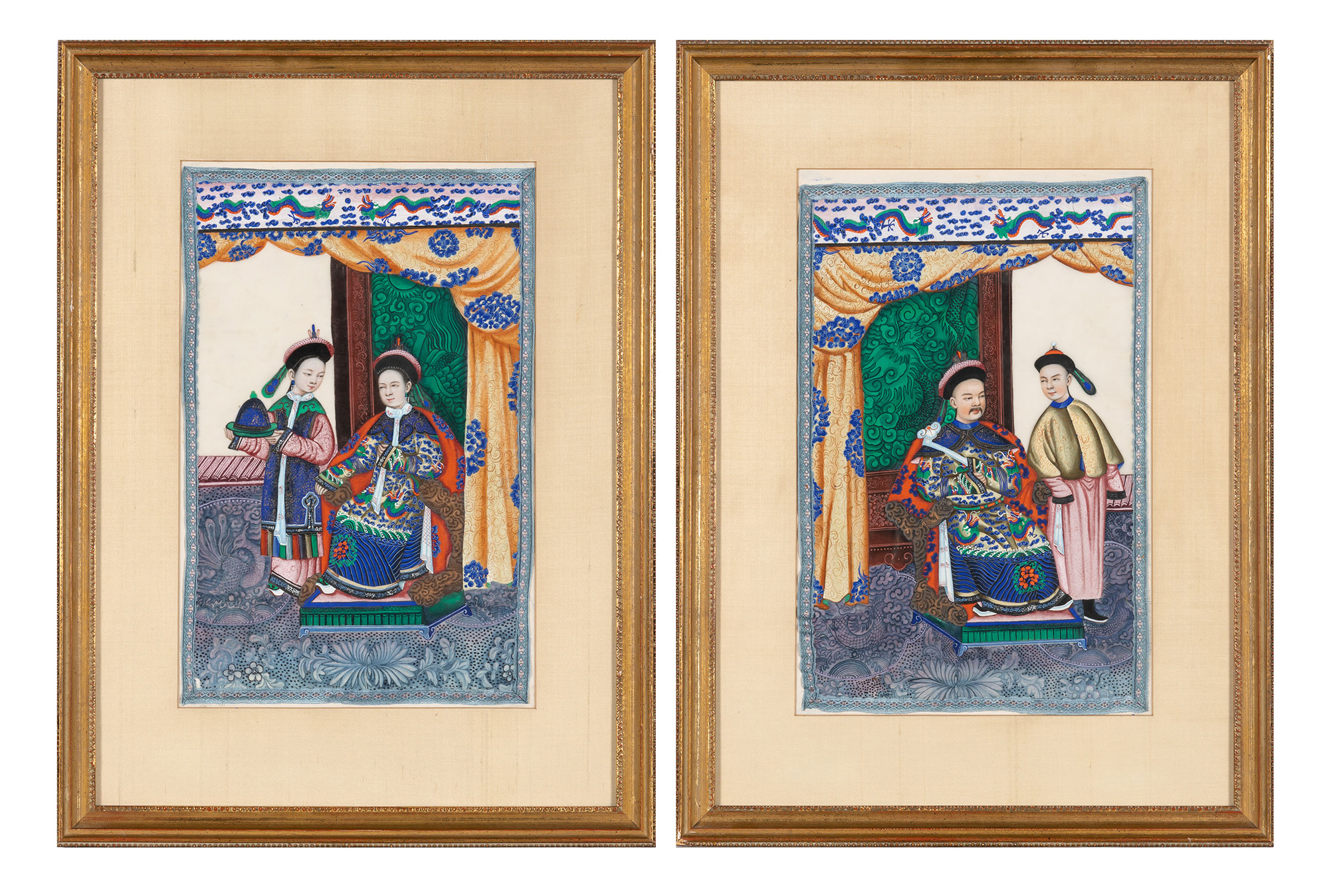 Lot image - A Pair of China Trade Paintings