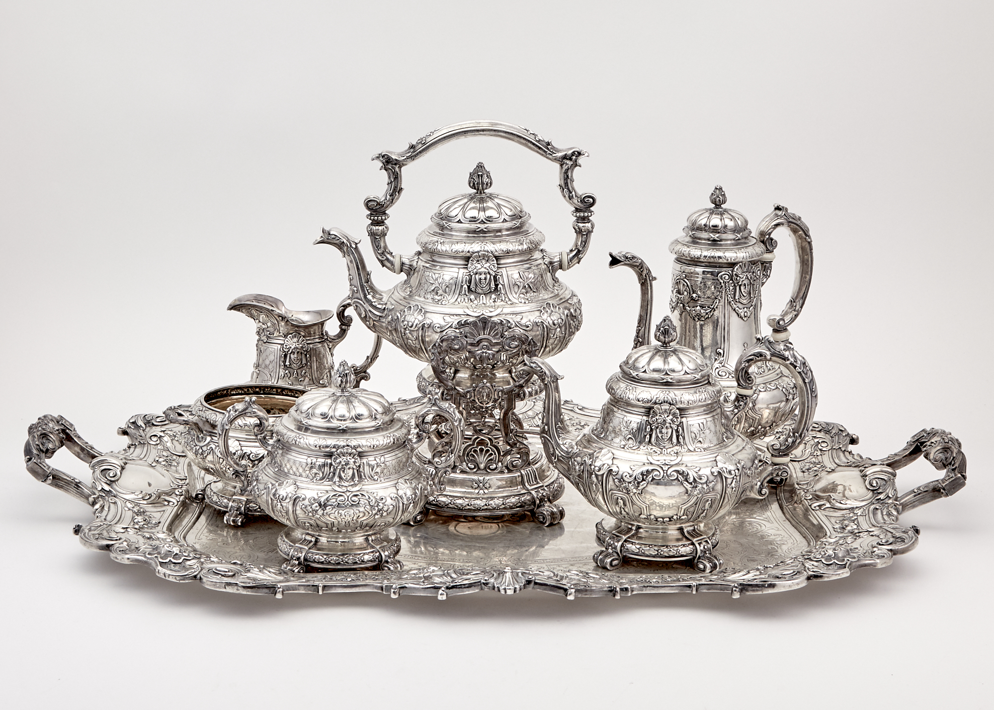 Lot image - Gorham Sterling Silver Tea and Coffee Service