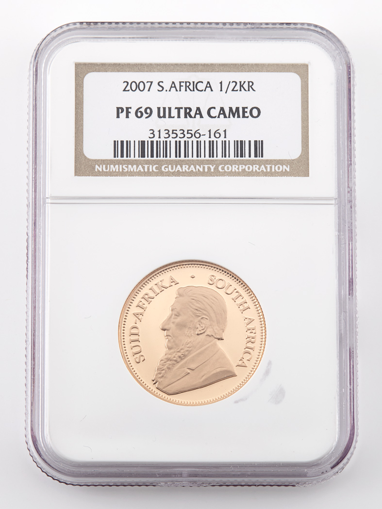 Lot image - South Africa 2007 Half Krugerrand Proof 69