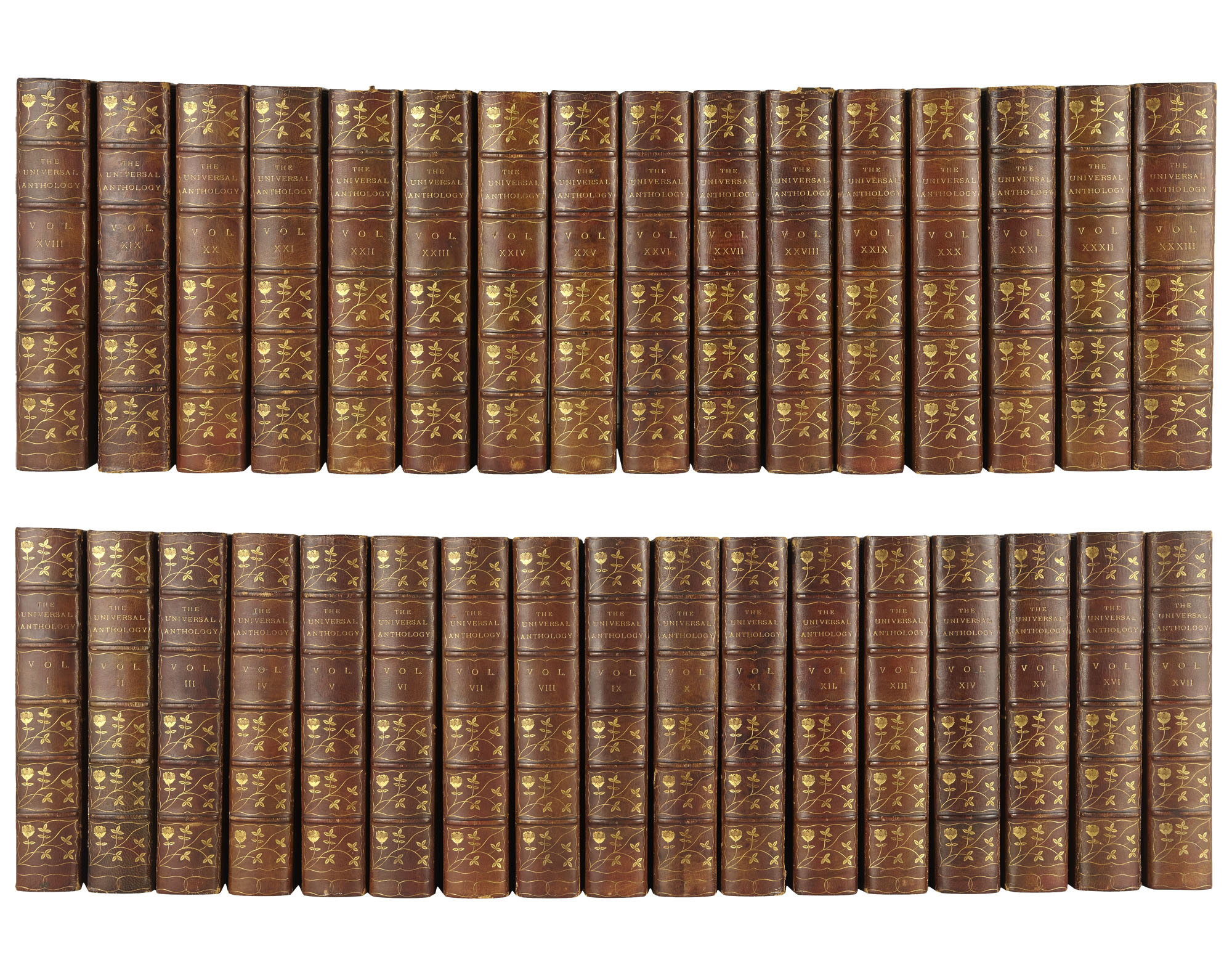 Lot image - [LIBRARY SET]  GARNETT, RICHARD. The Universal Anthology...