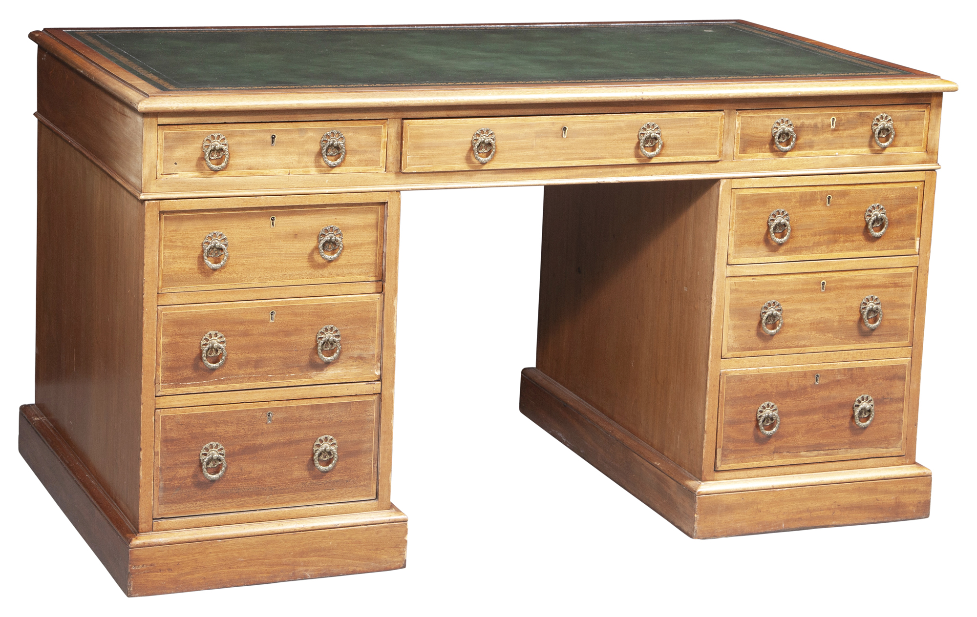 Lot image - Victorian Mahogany Pedestal Desk