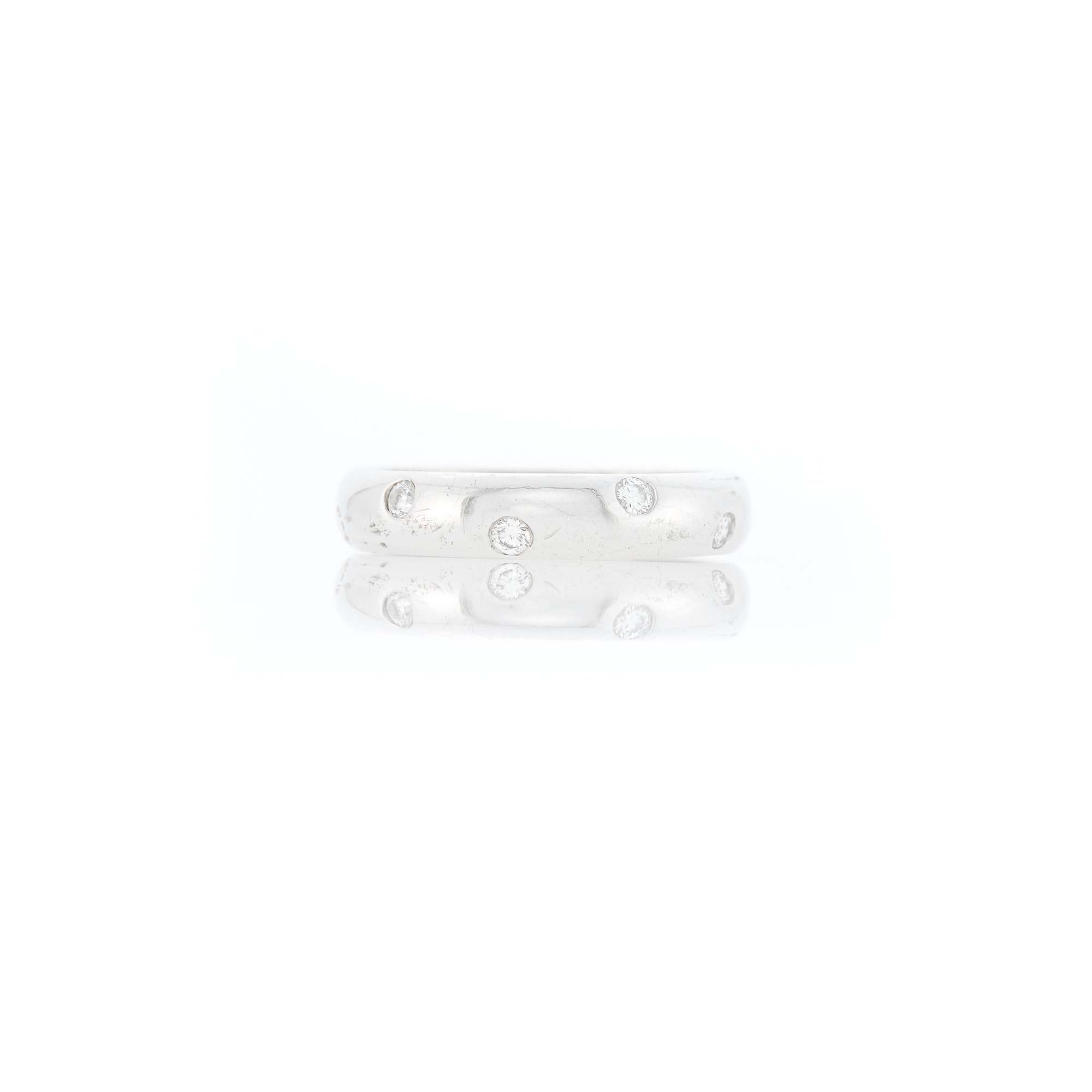 Lot image - Tiffany & Co. Platinum and Diamond Etoile Band Ring