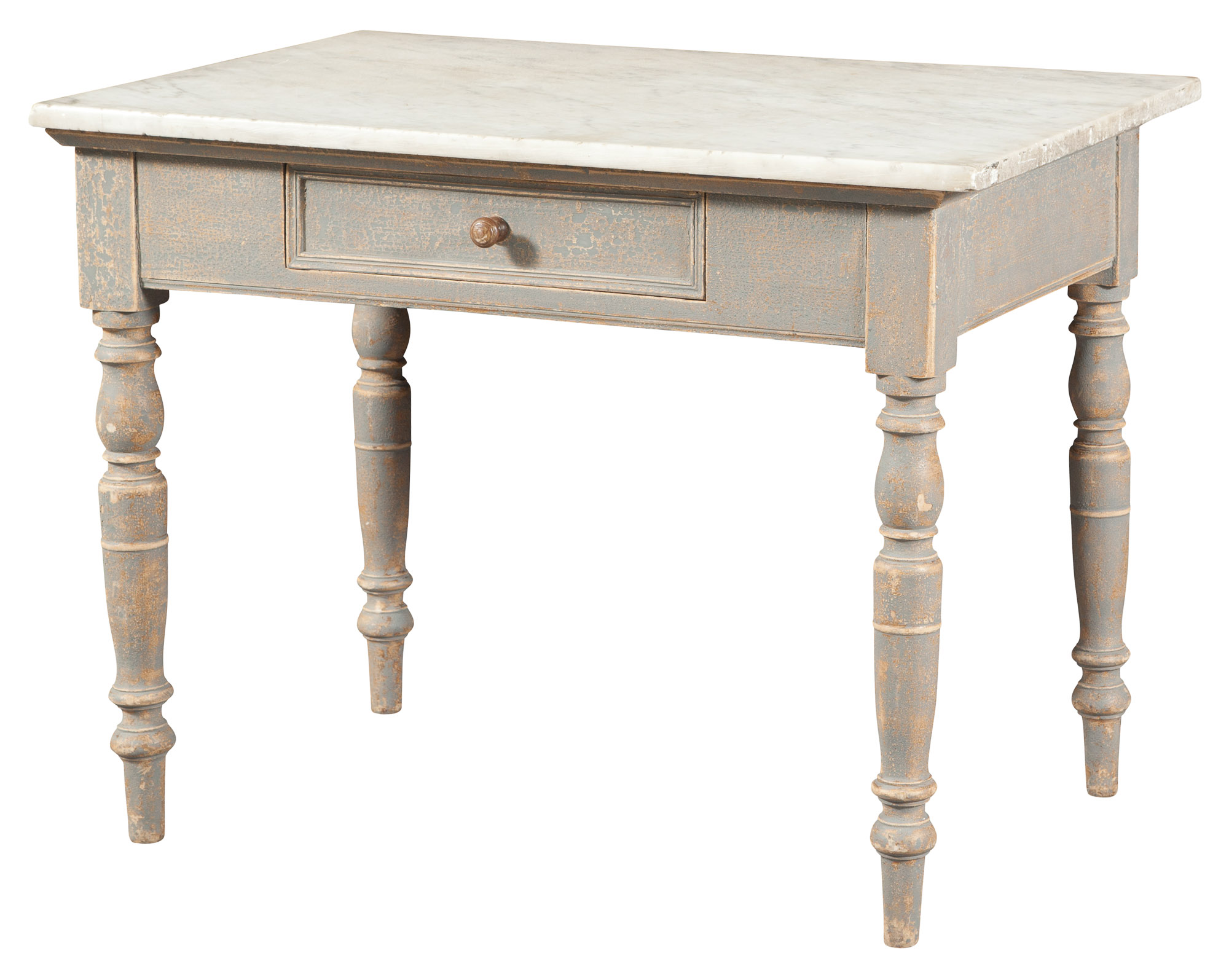 Lot image - Continental Painted Marble Top Table