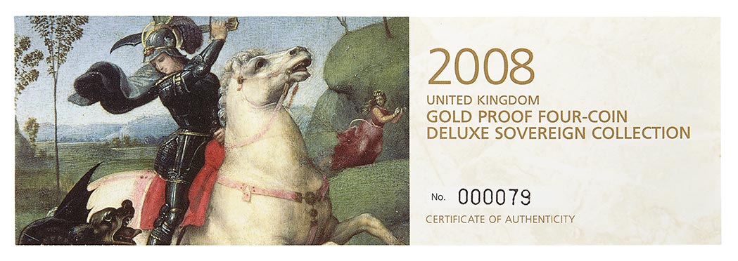 Lot image - Great Britain 2008 Proof 70 Gold Sovereign Set