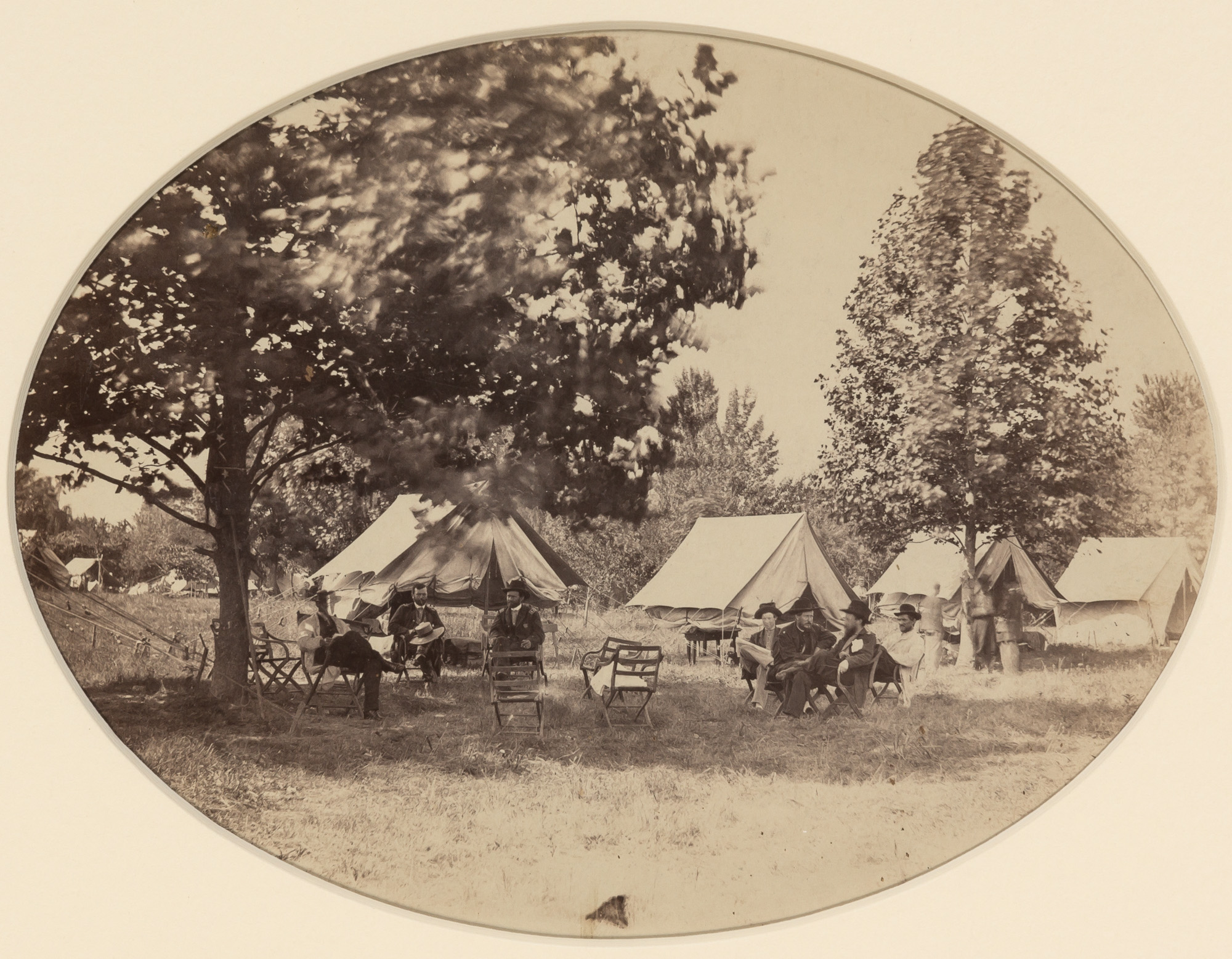 Lot image - FOWX, EGBERT GUY [attrib.] (1821-1889)  [Gen. U.S. Grant at his City Point, Va., headquarters,