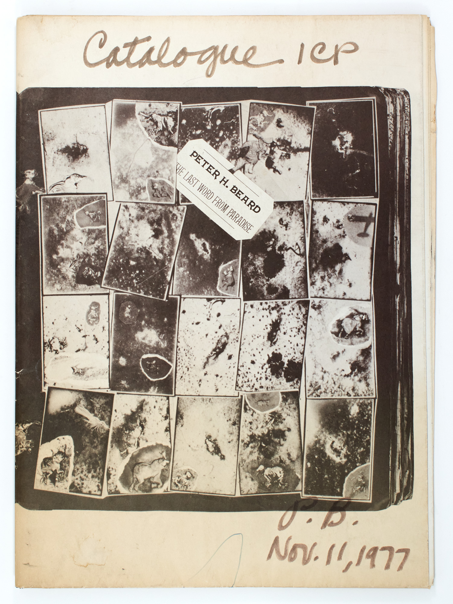Lot image - BEARD, PETER  Last Word From Paradise. Catalog I.C.P.