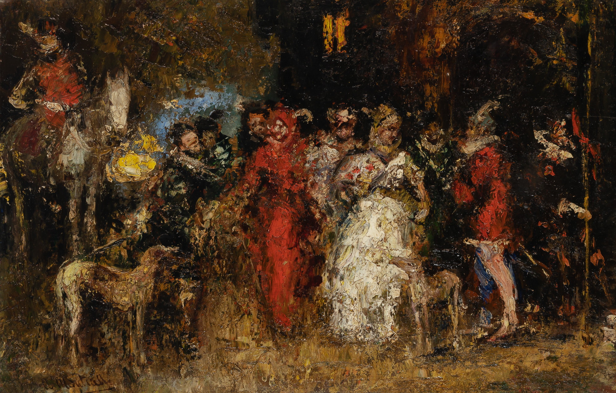 Lot image - Attributed to Adolphe Joseph Thomas Monticelli