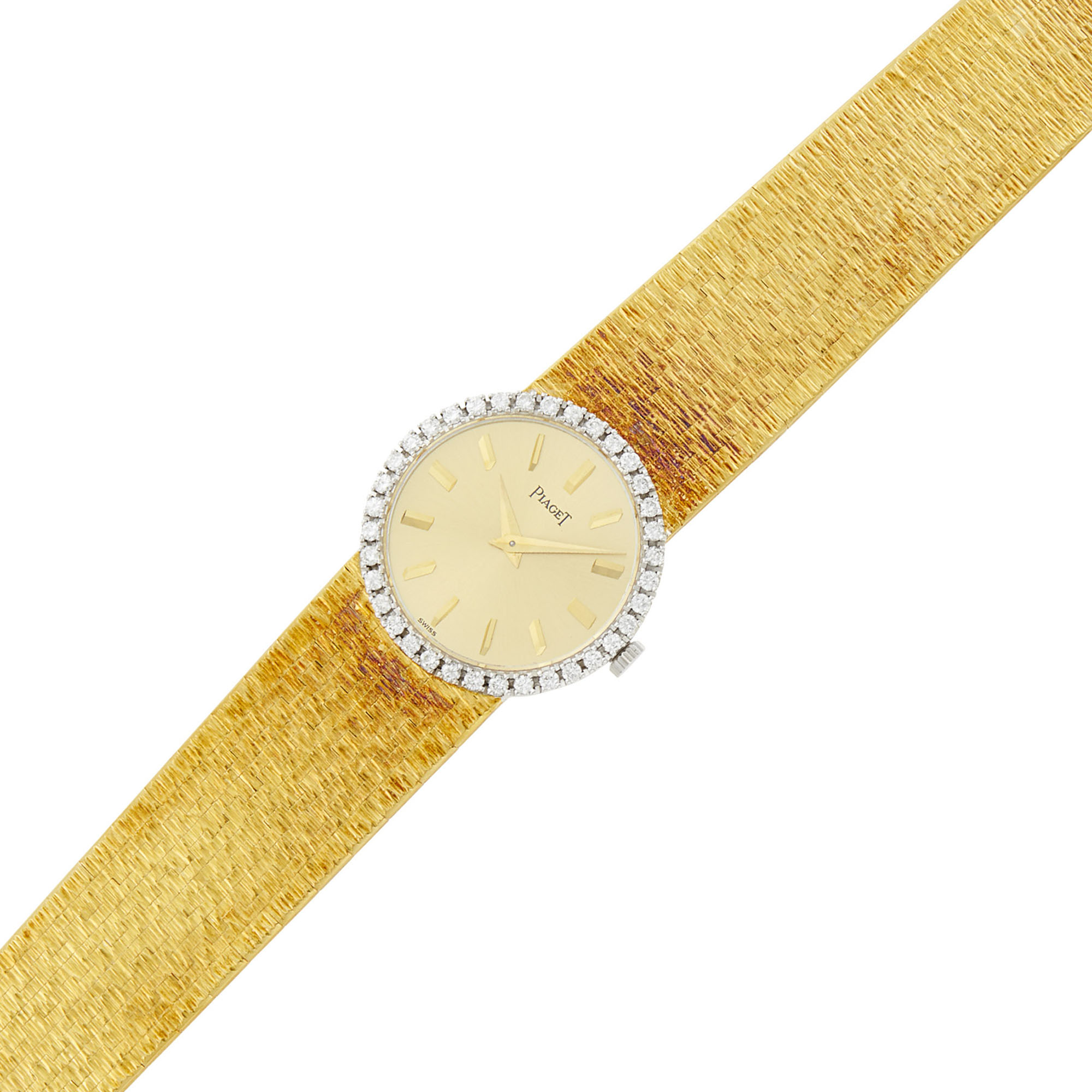 Lot image - Piaget Gold and Diamond Wristwatch, Ref. 926A6