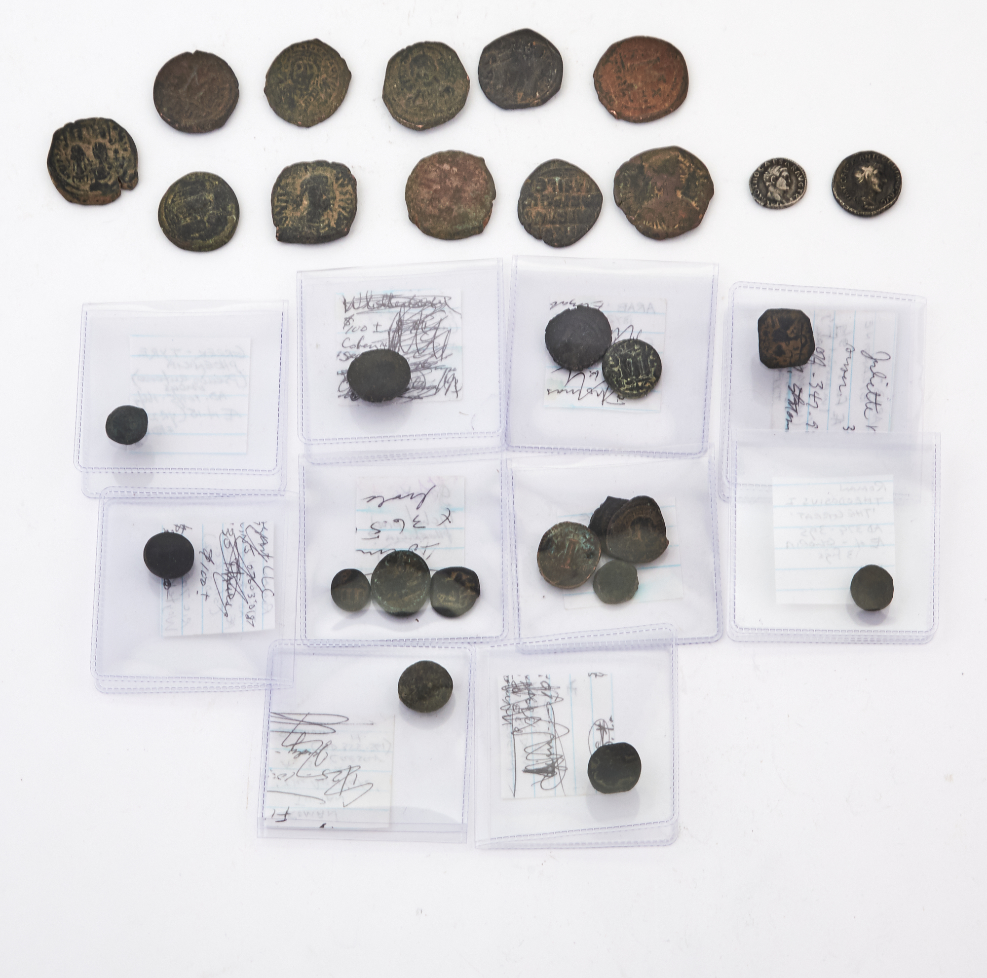 Lot image - Ancient Assortment of Byzantine Greek and Roman Coins