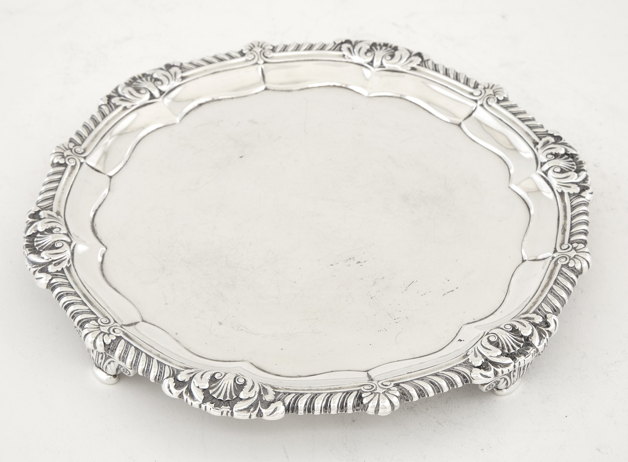 Lot image - George IV Sterling Silver Salver