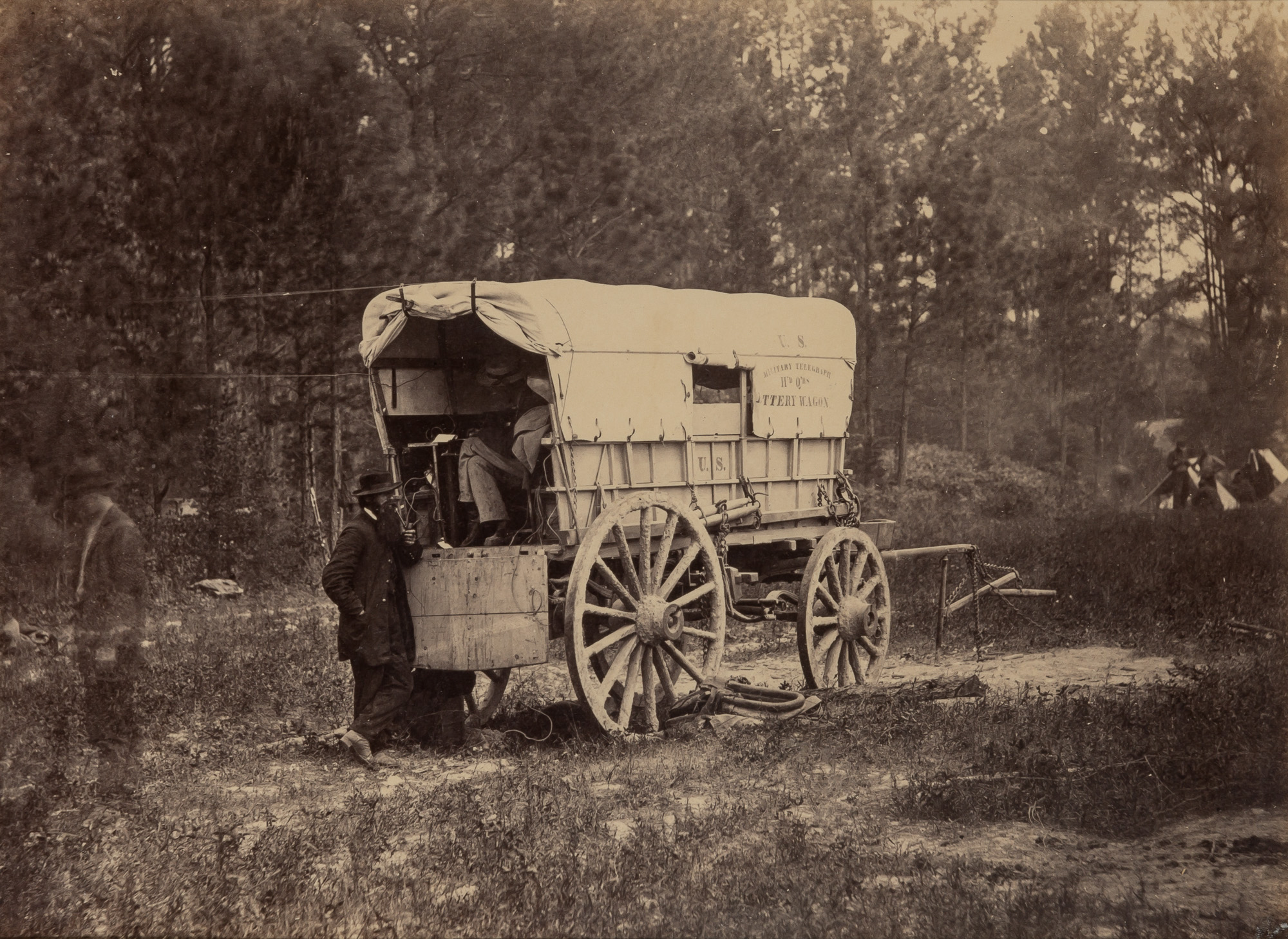 Lot image - KNOX, DAVID (1821-1895)  Field Telegraph, Battery Wagon,
