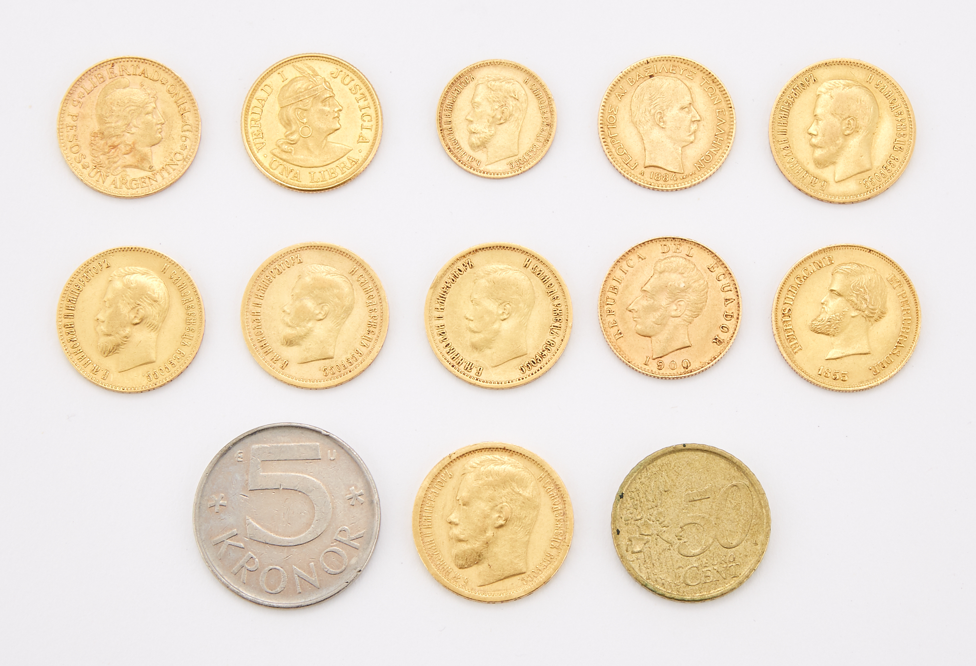 Lot image - Group of Foreign Gold Coins