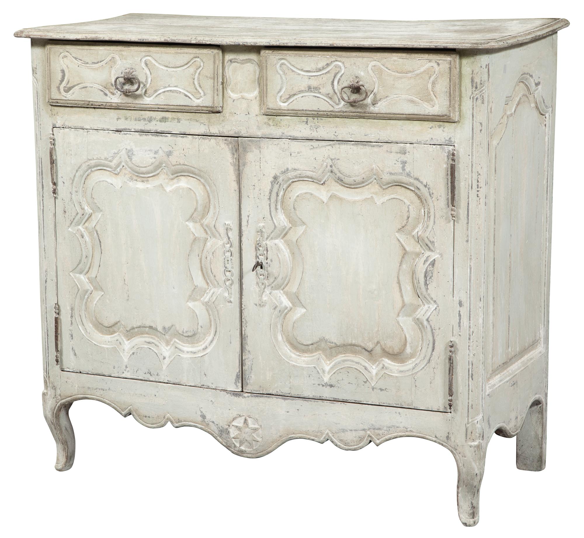 Lot image - Continental Painted Buffet, Probably Swedish