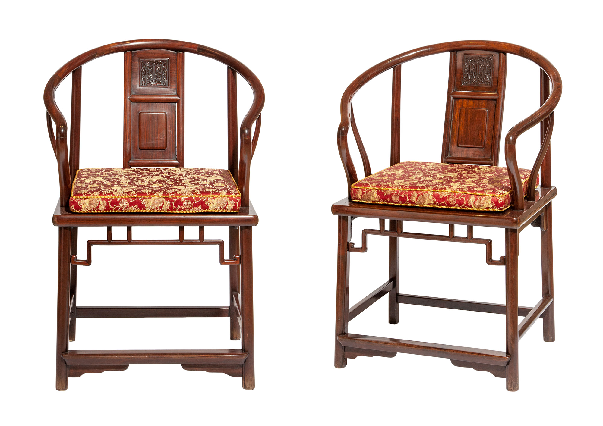 Lot image - A Pair of Chinese Hardwood Chairs