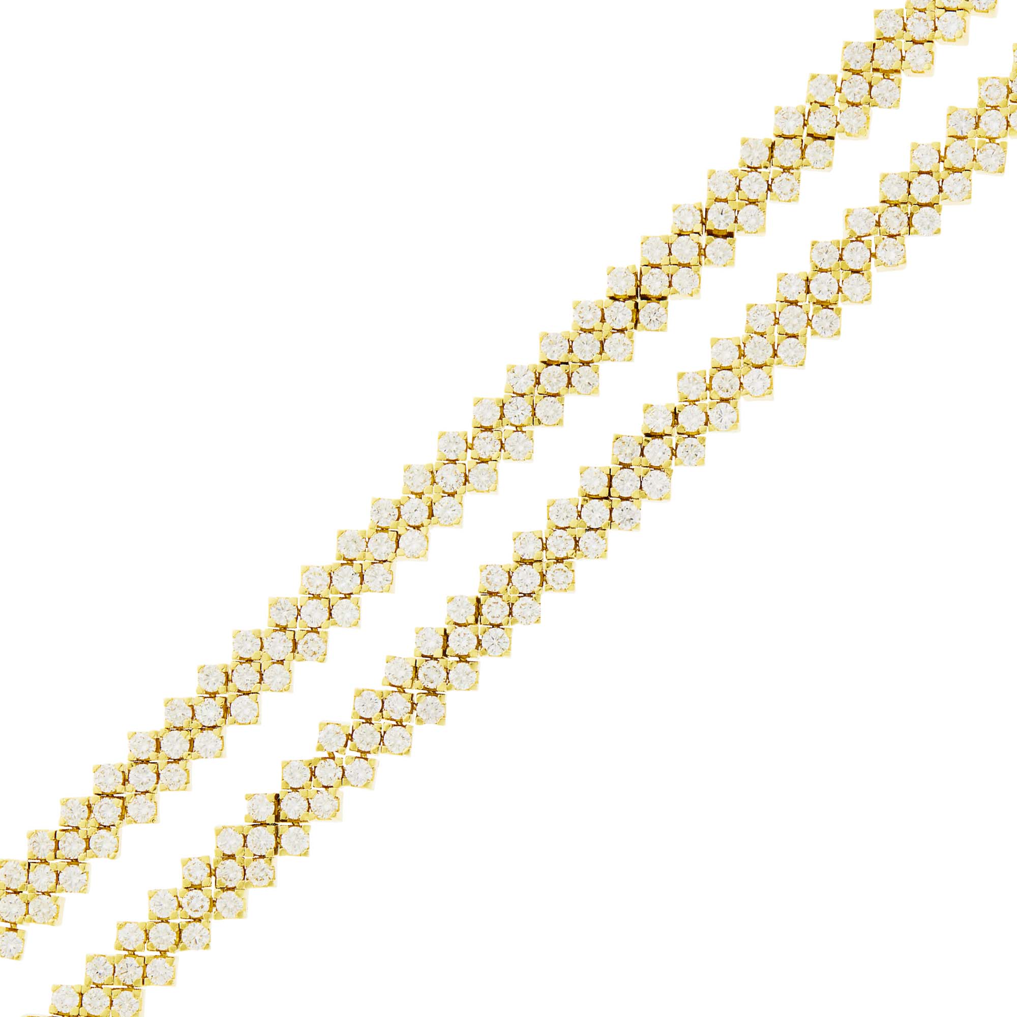 Lot image - Pair of Gold and Diamond Bracelets