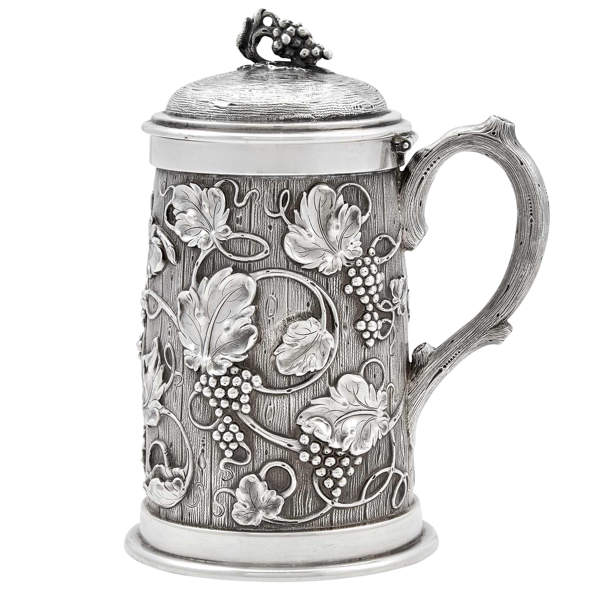 Lot image - American Silver Covered Tankard 