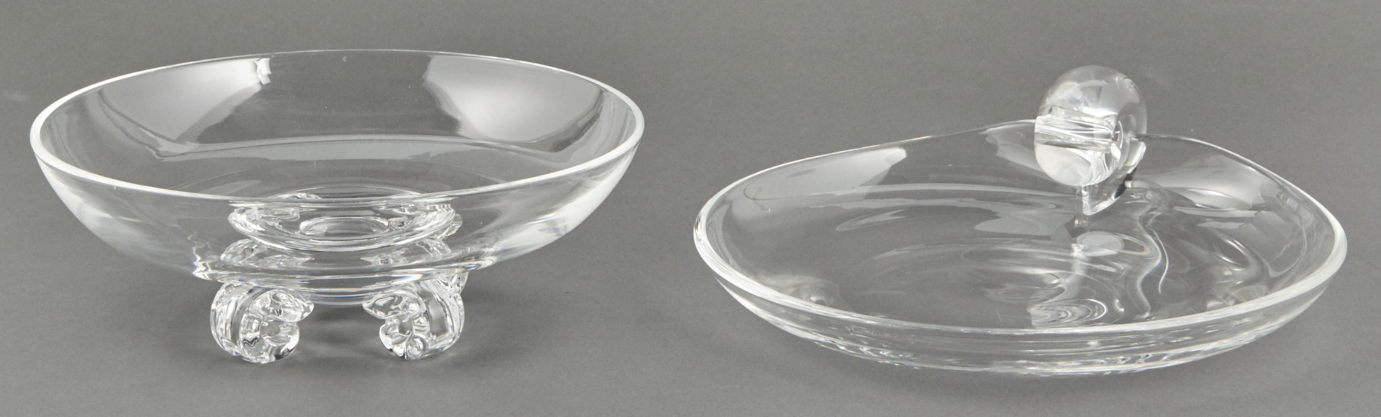 Lot image - Two Steuben Glass Dishes