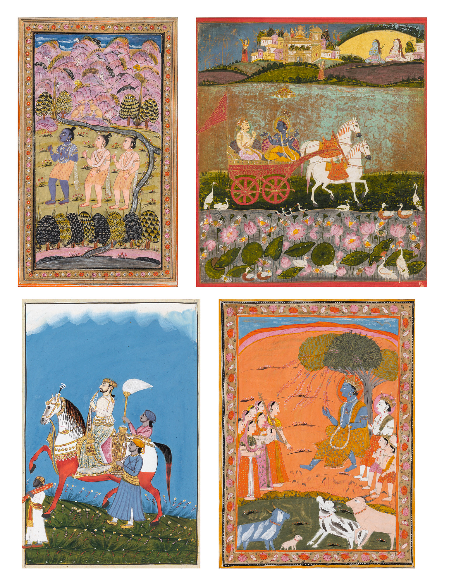 Lot image - Four Indian Painted Miniatures