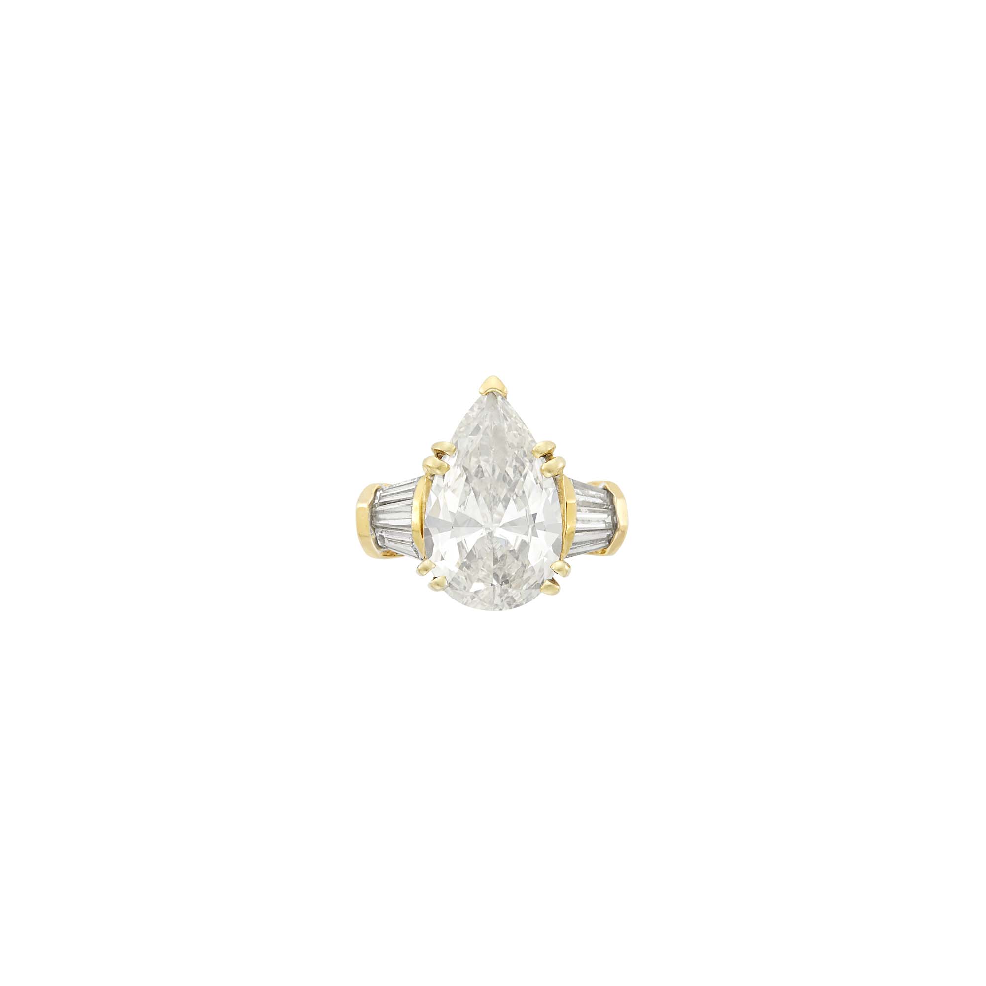 Lot image - Gold and Diamond Ring