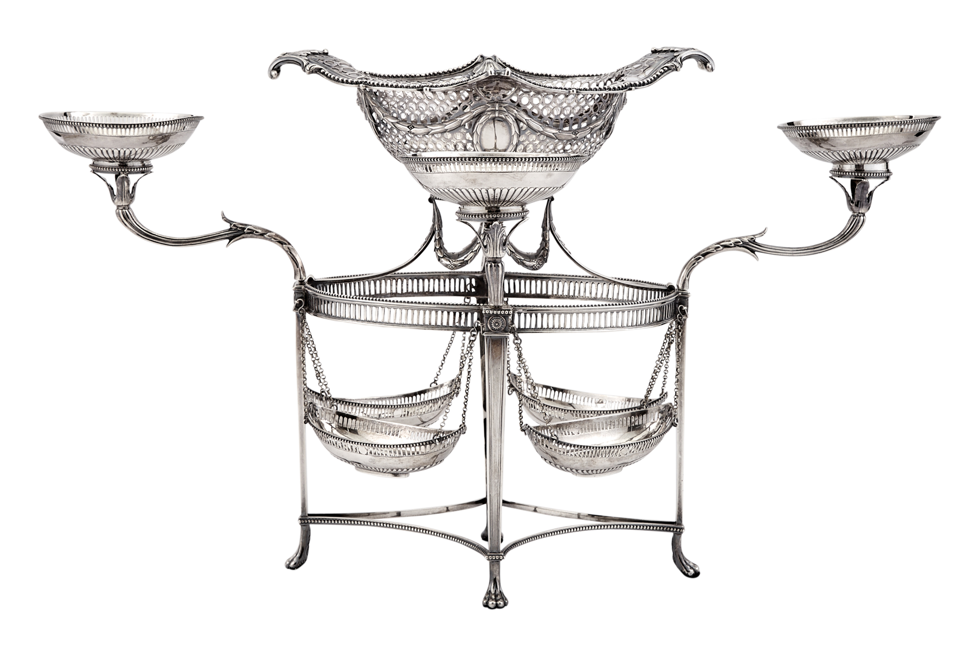 Lot image - George III Sterling Silver Centerpiece Epergne