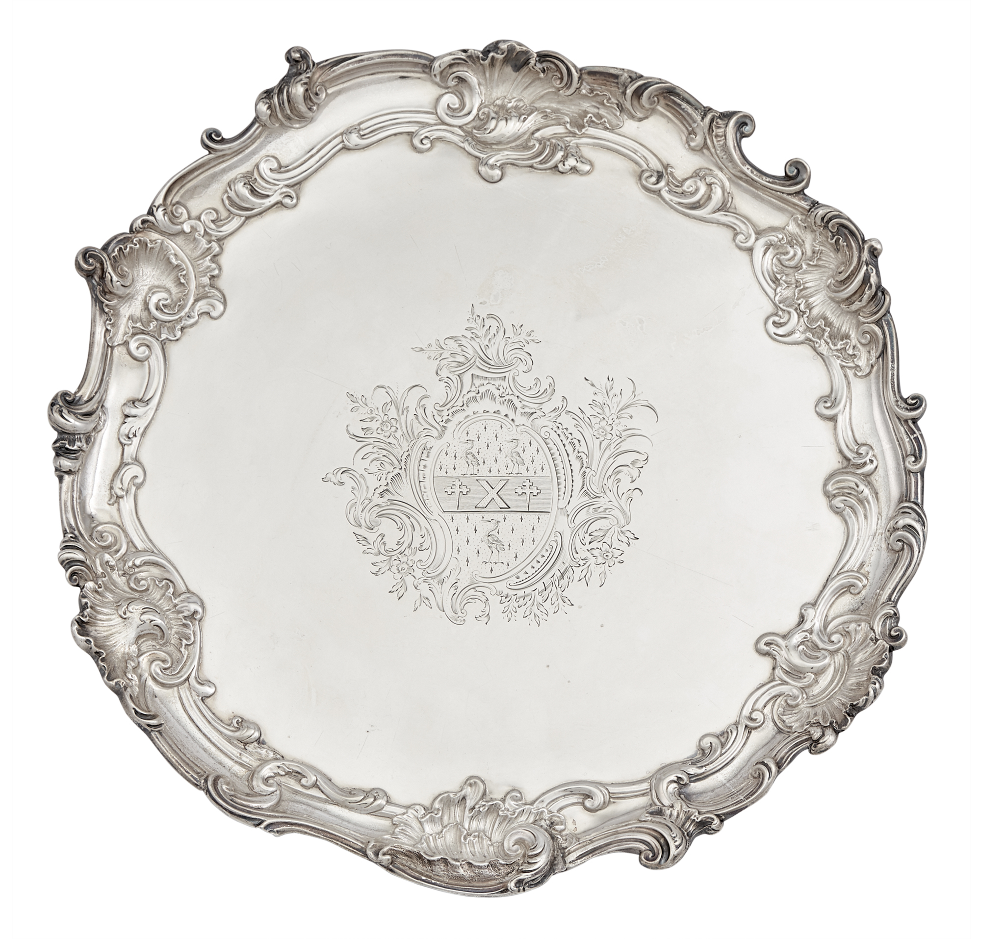 Lot image - George II Sterling Silver Salver