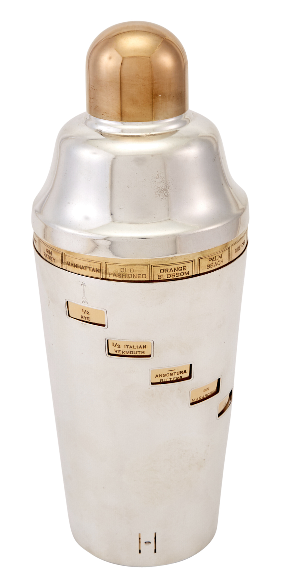 Lot image - Novelty Napier Silver-Plated Dial-a-Drink